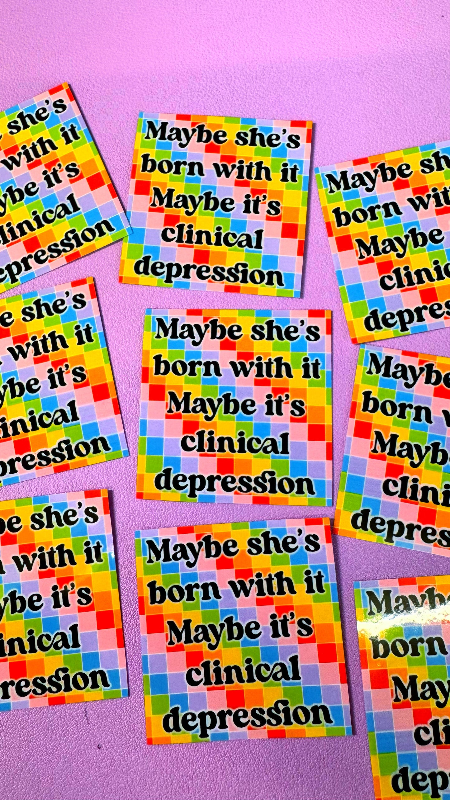 Depression Rainbow Sticker