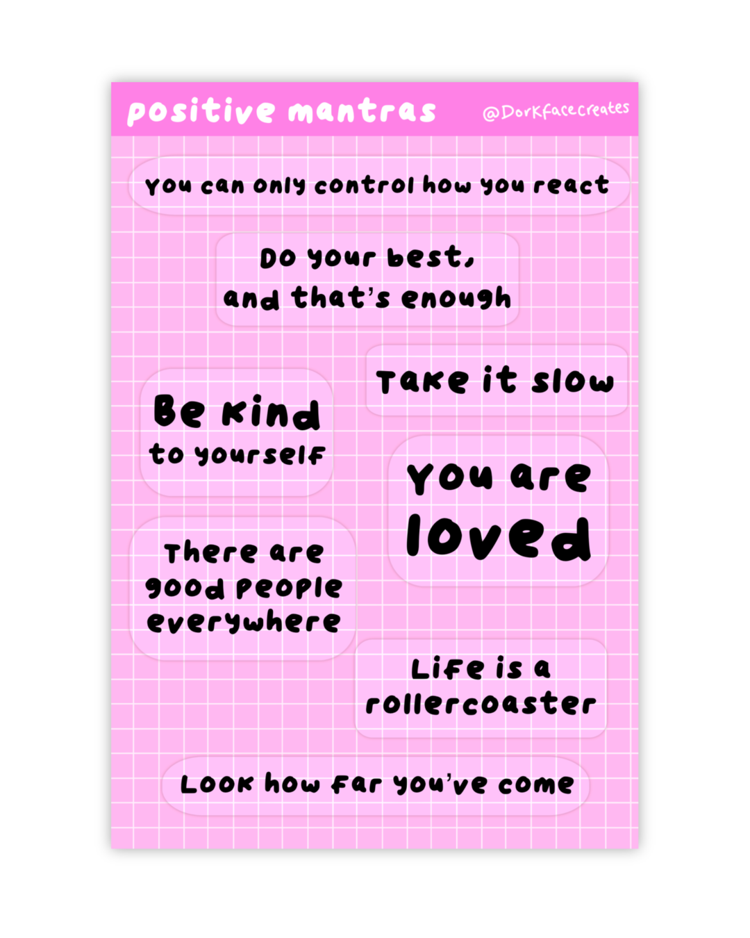 Positive Mantra Stickers
