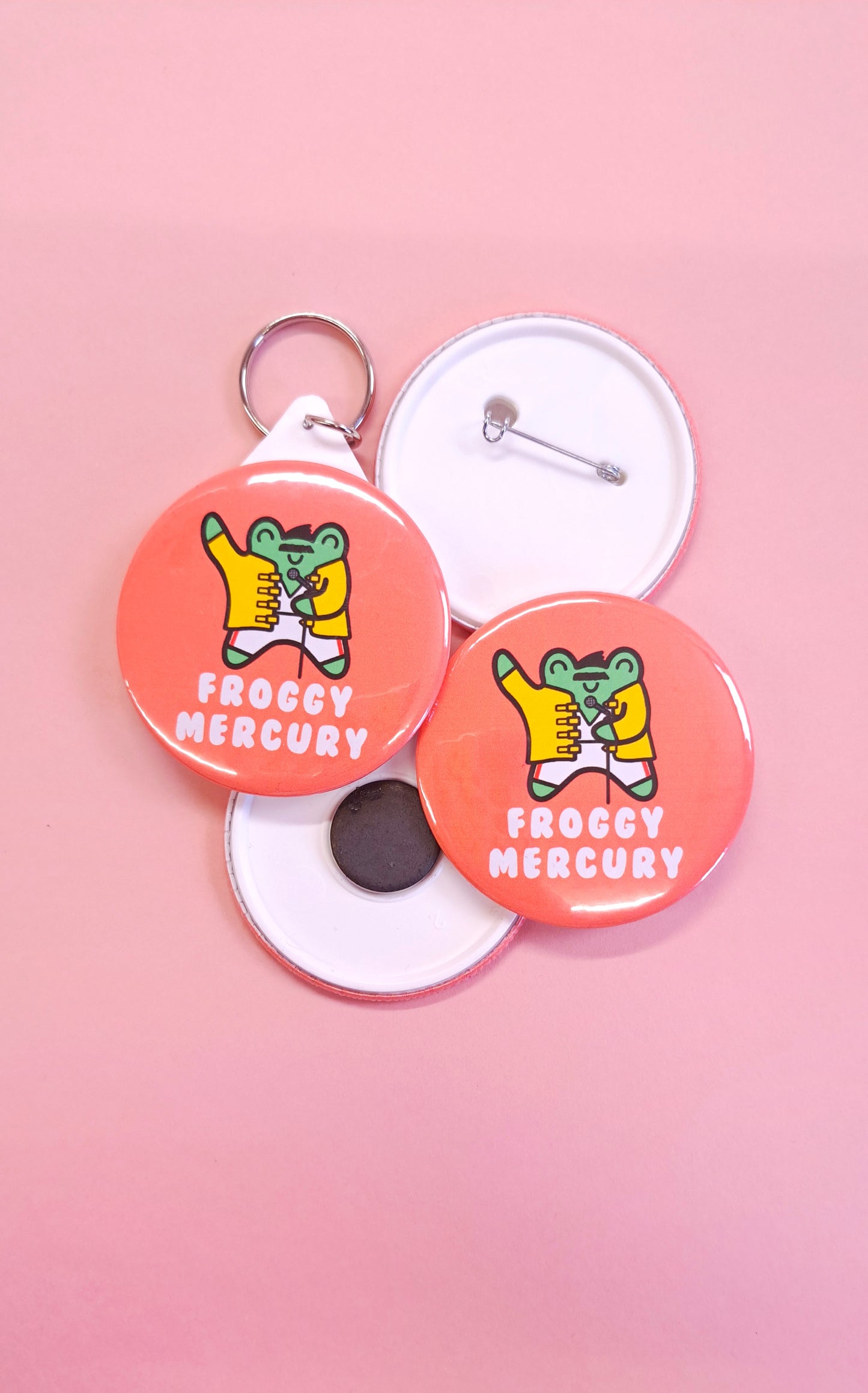 Froggy Mercury Badge/Keyring/Magnet/Mirror