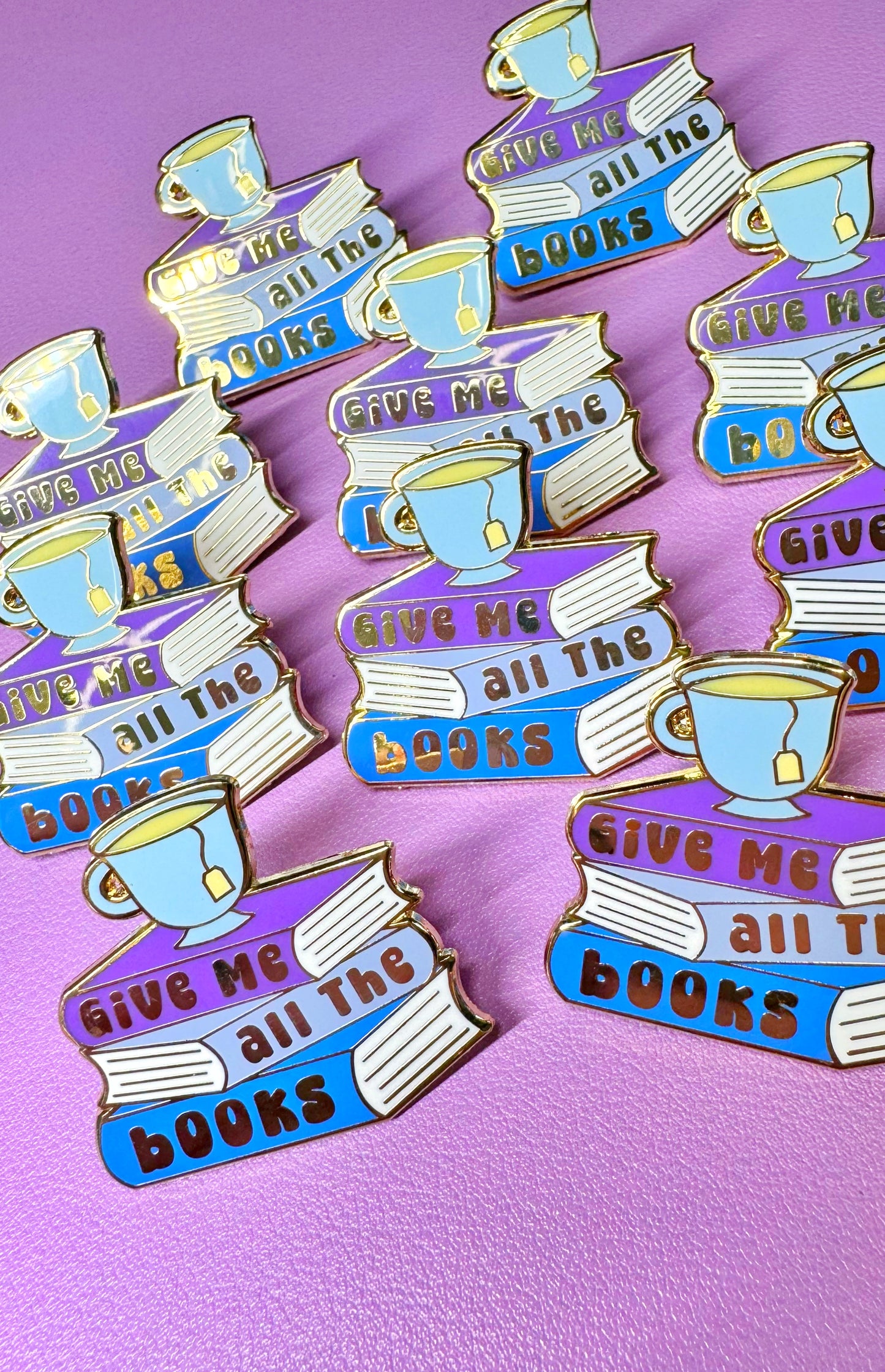 Give Me All The Books Enamel Pin
