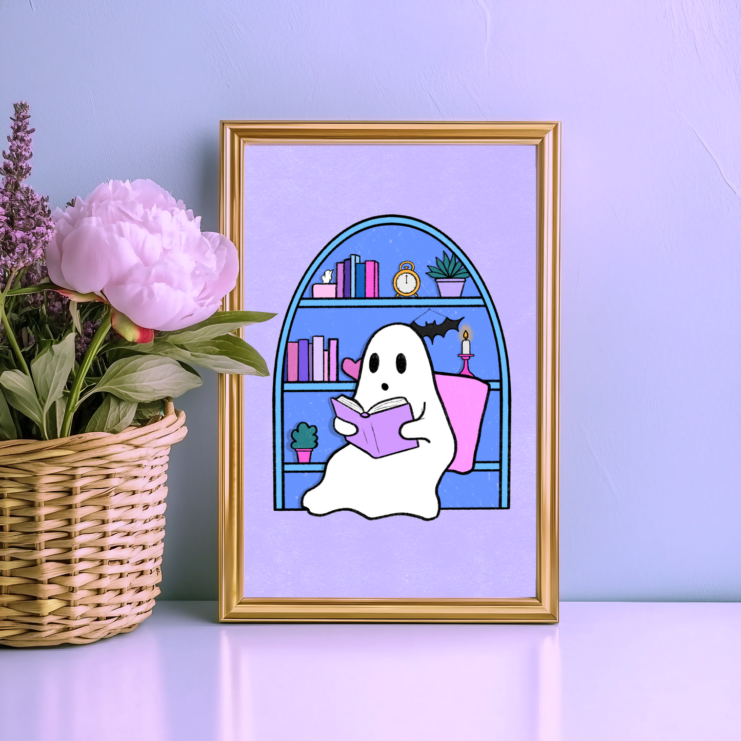 Ghostie Reading Print
