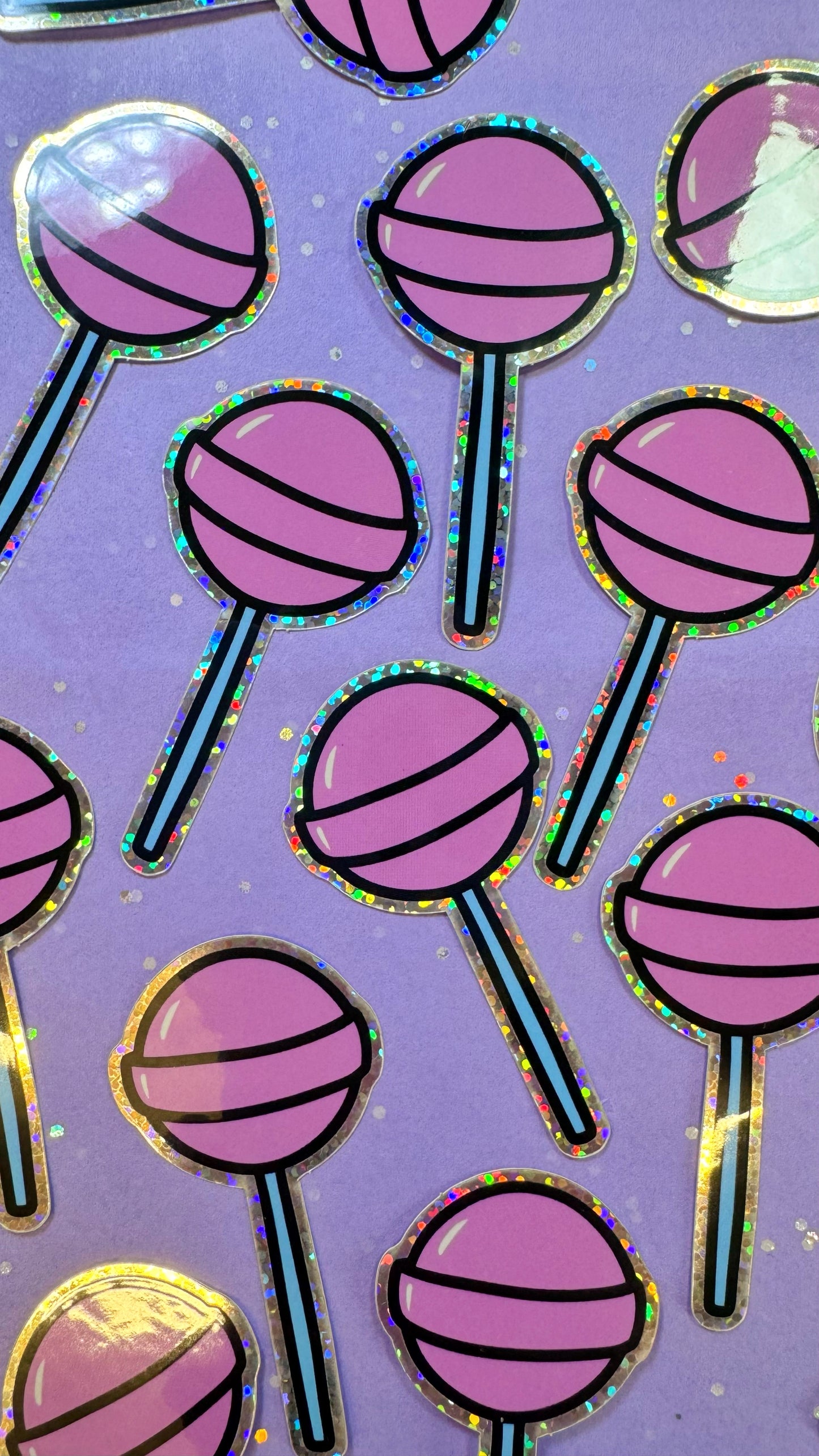 Lolly Glitter Stickers