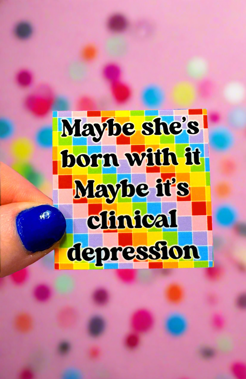 Depression Rainbow Sticker