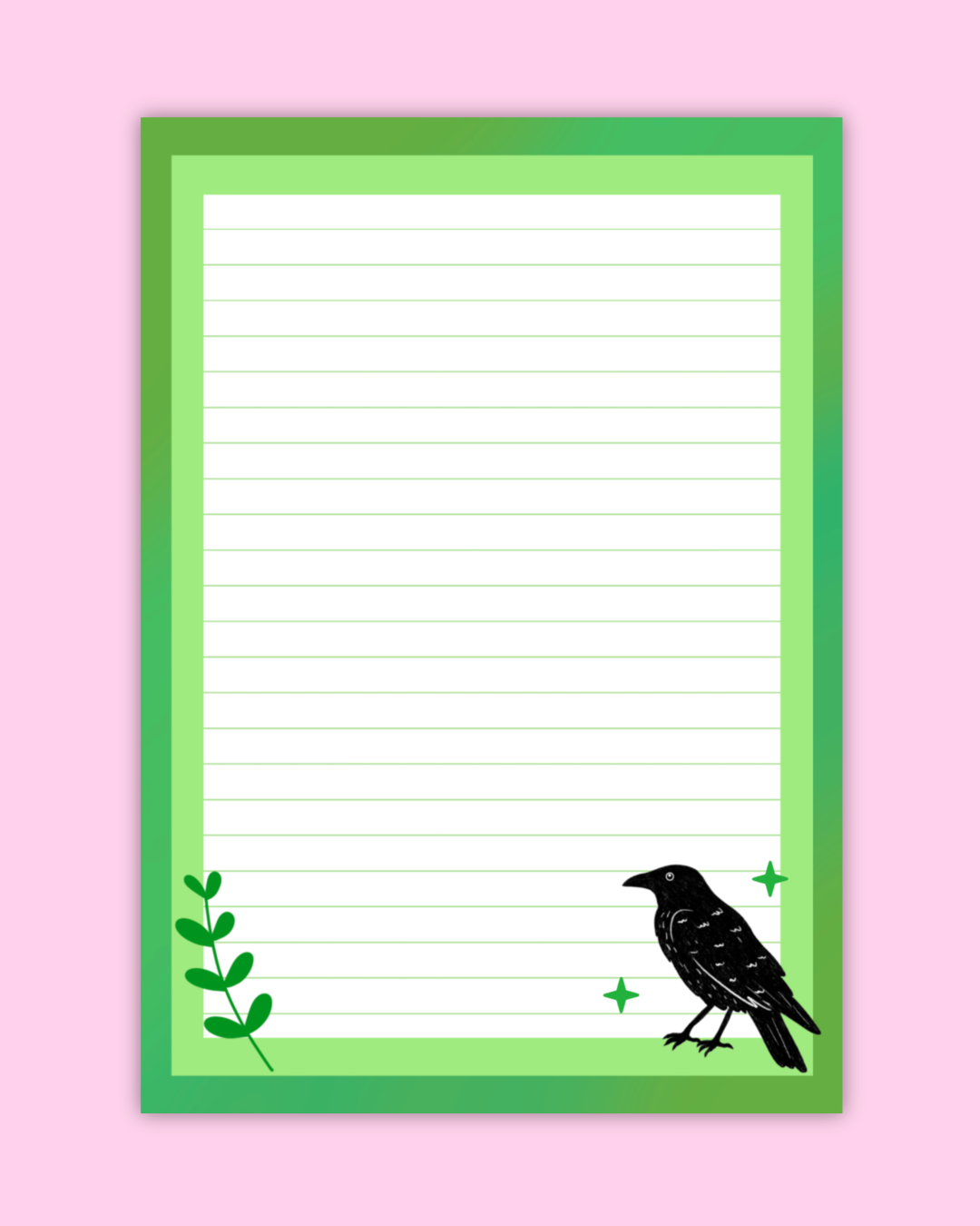 Raven Green Notepad