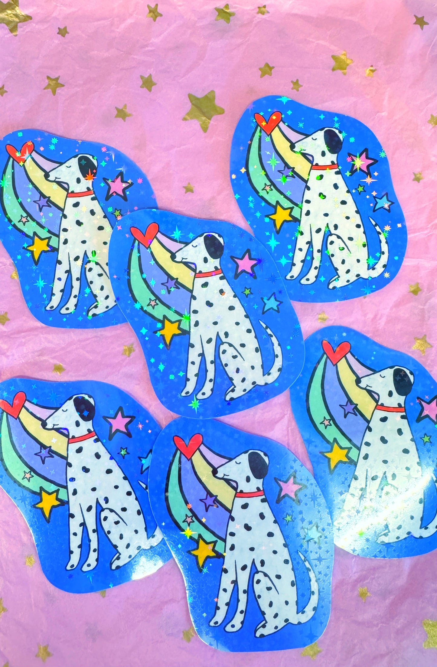 Glitter Dalmatian Sticker