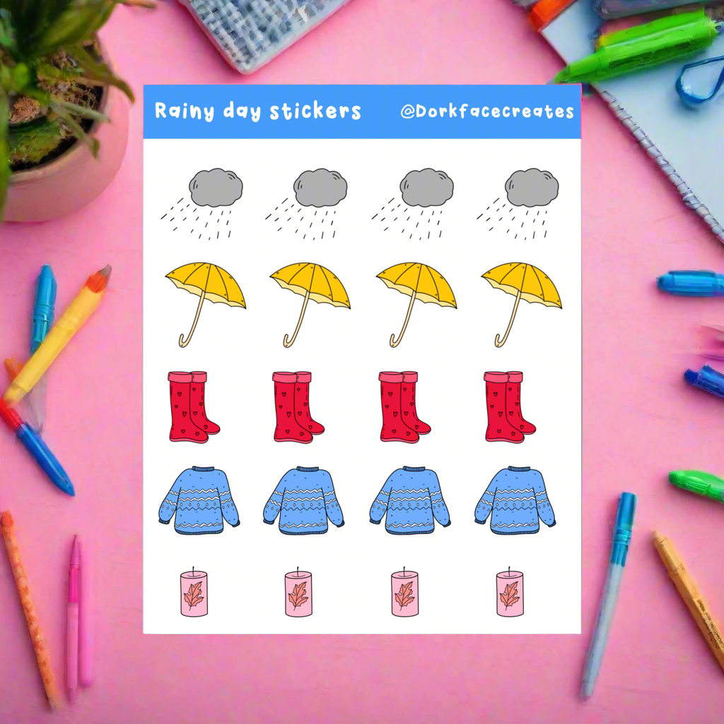 Rainy Day Stickers