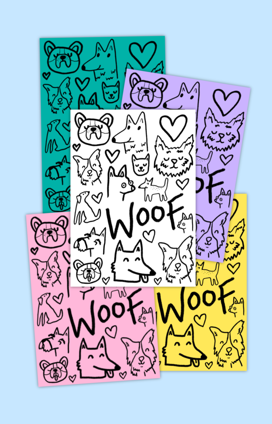 Woof Print - Various Colours