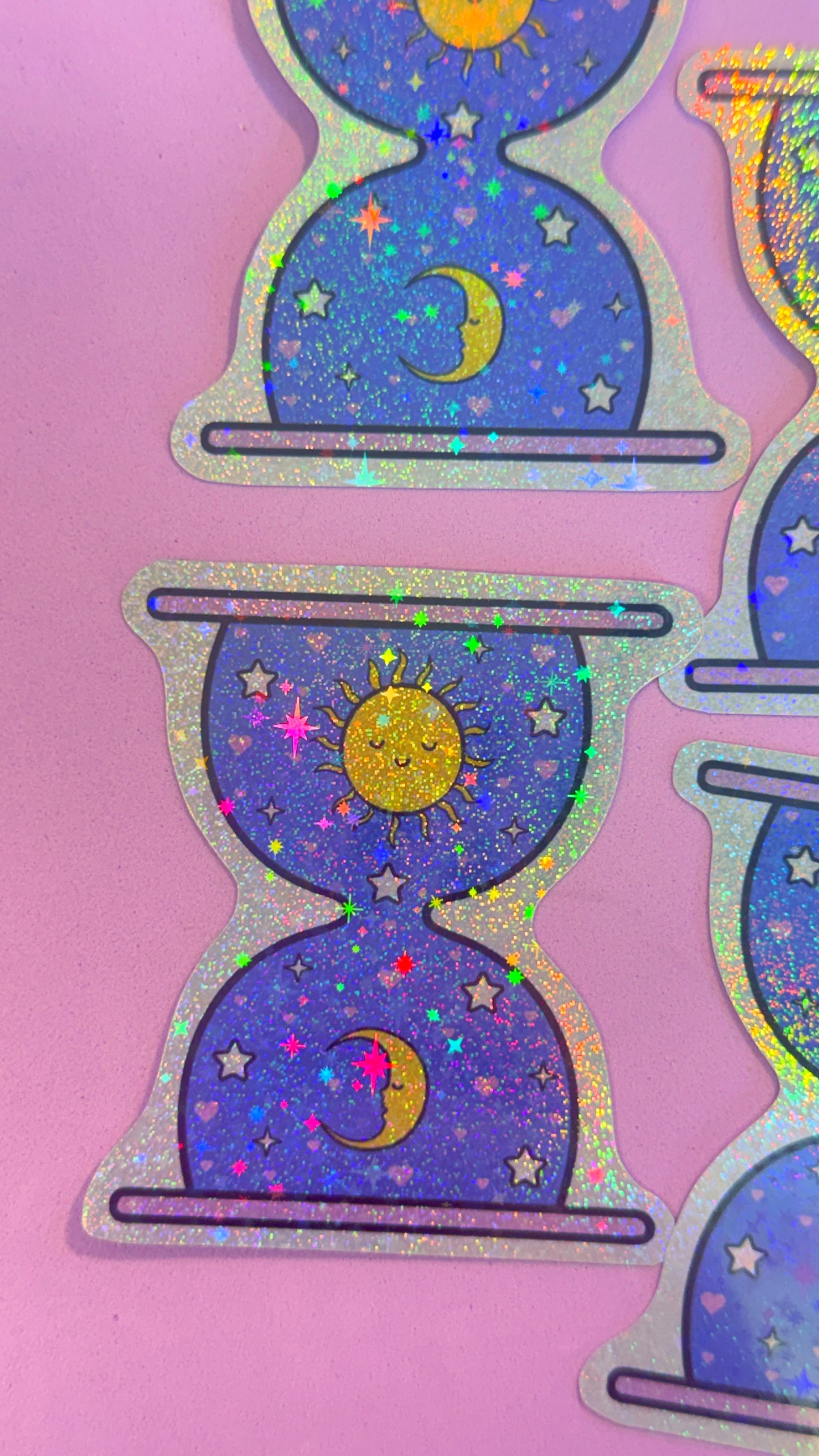 Holographic Hourglass Sticker