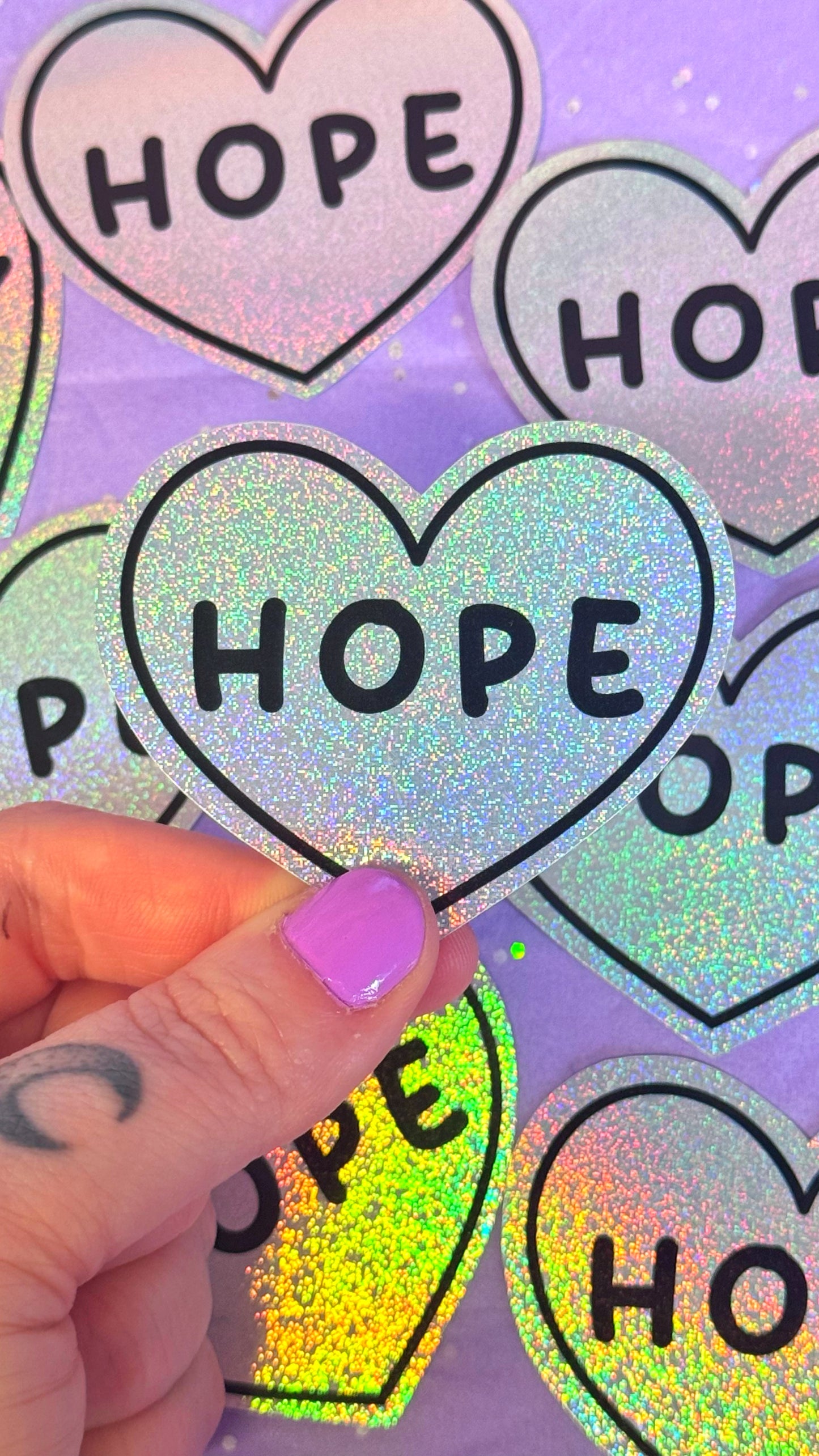 Hope Holographic Sticker