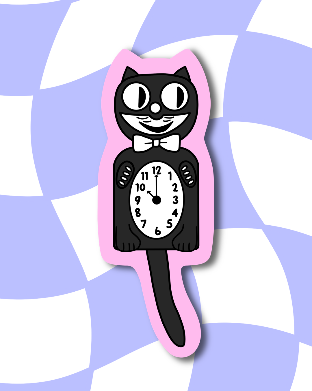 Cat Clock Sticker