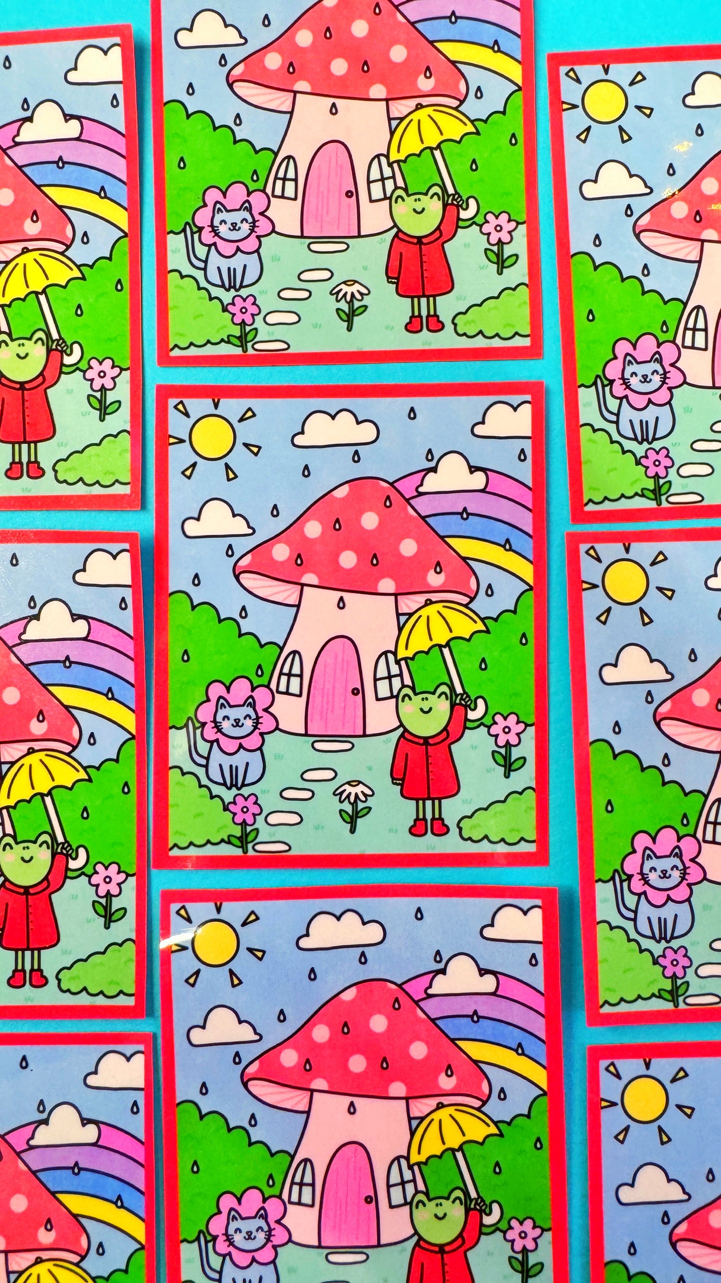 Mushroom House Sticker