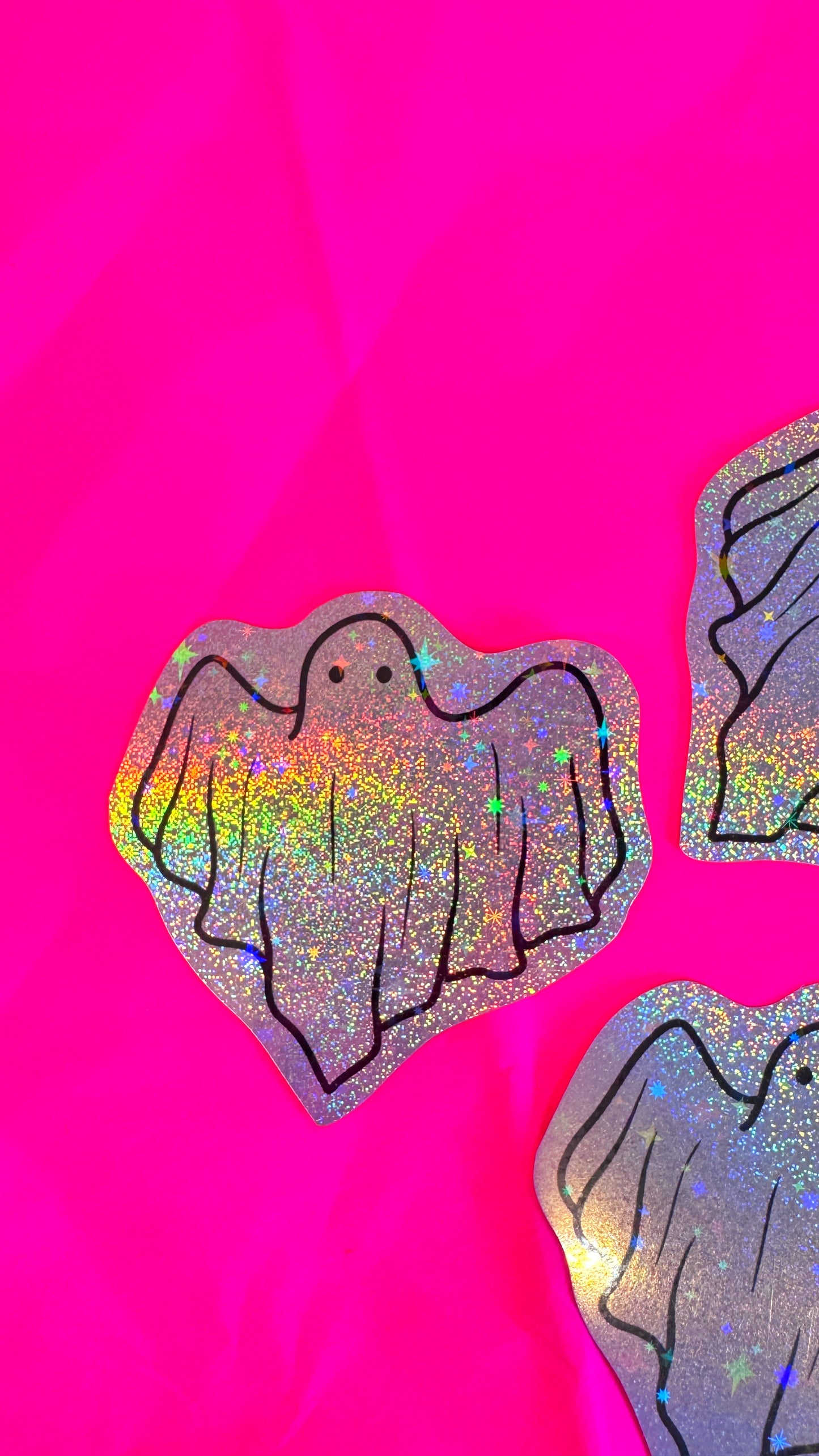 Holo Glitter Ghost Sticker