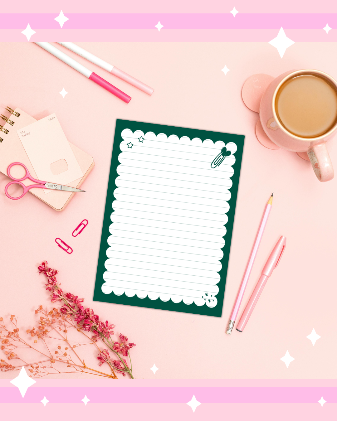 Dark Green A5 Notepad