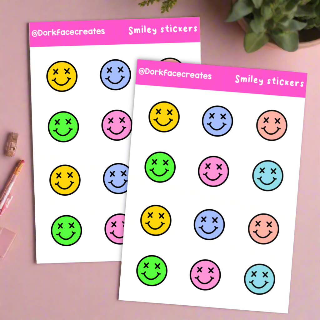 Smiley Sticker Sheet