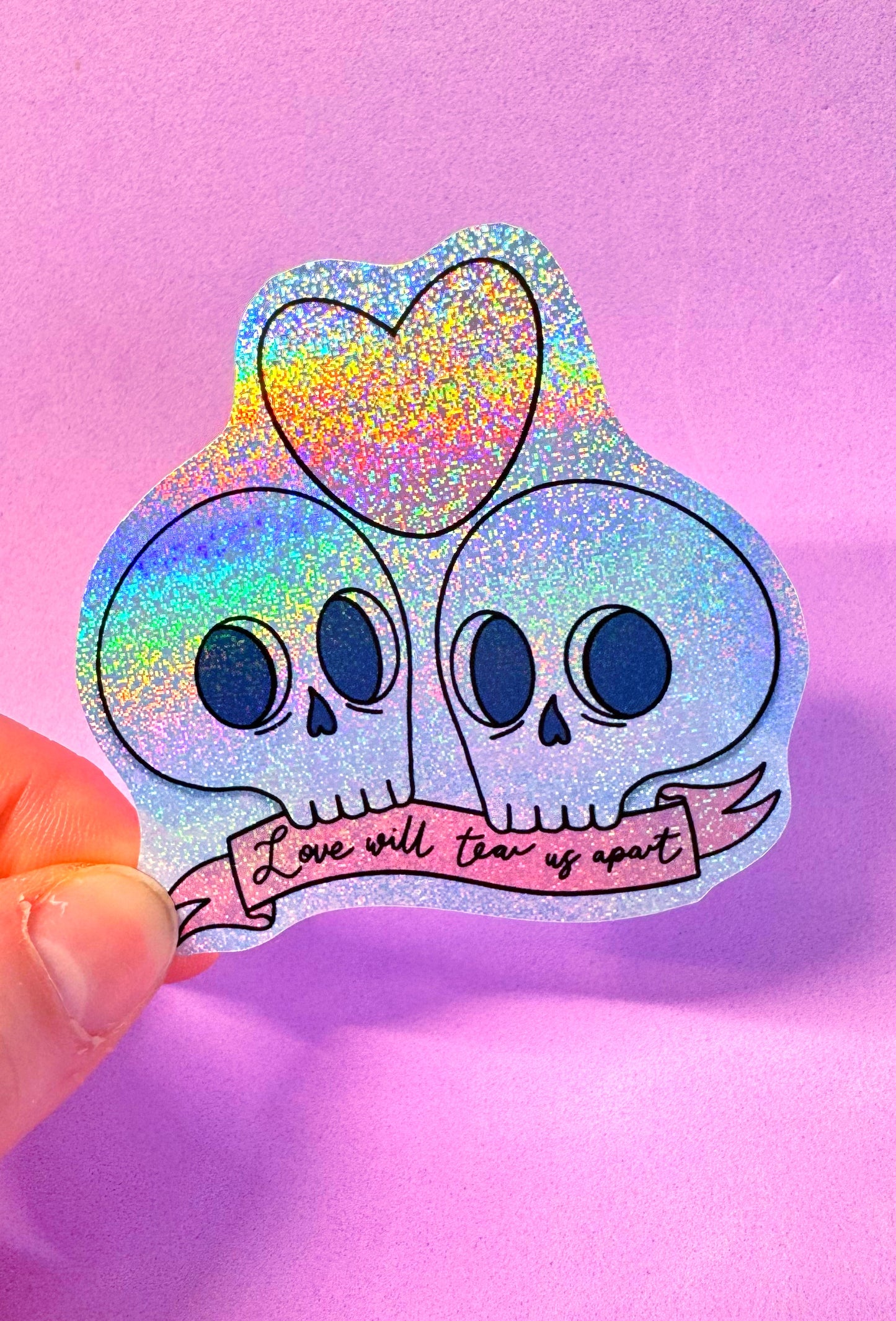 Glitter Holo Skulls Sticker