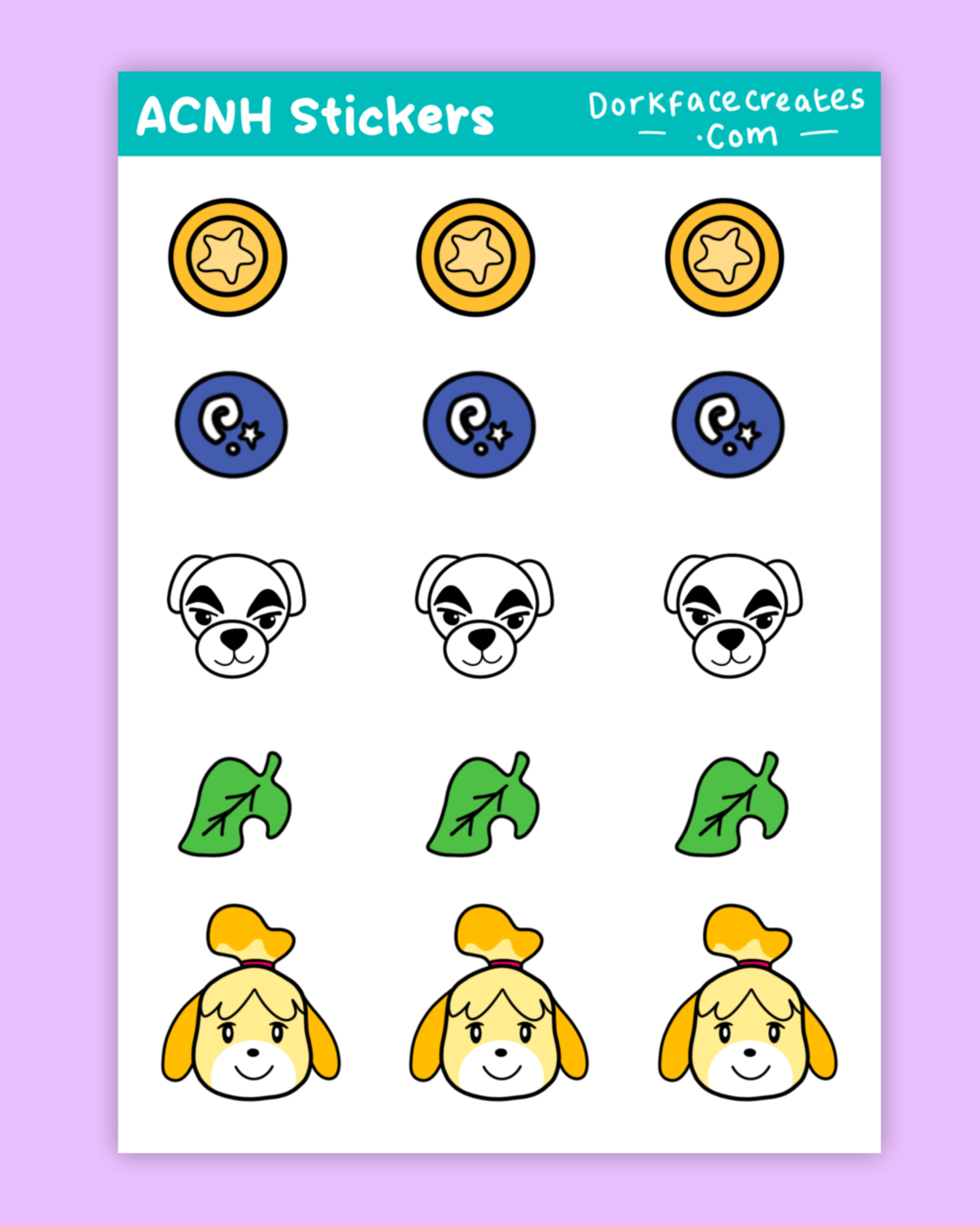 ACNH Sticker sheet