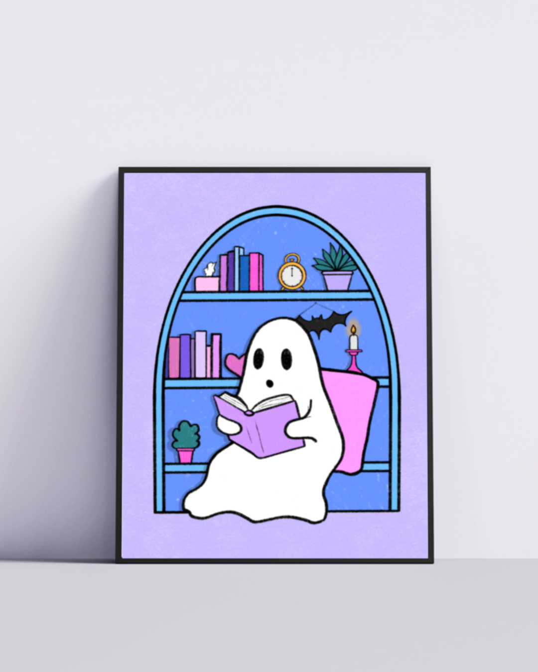 Ghostie Reading Print