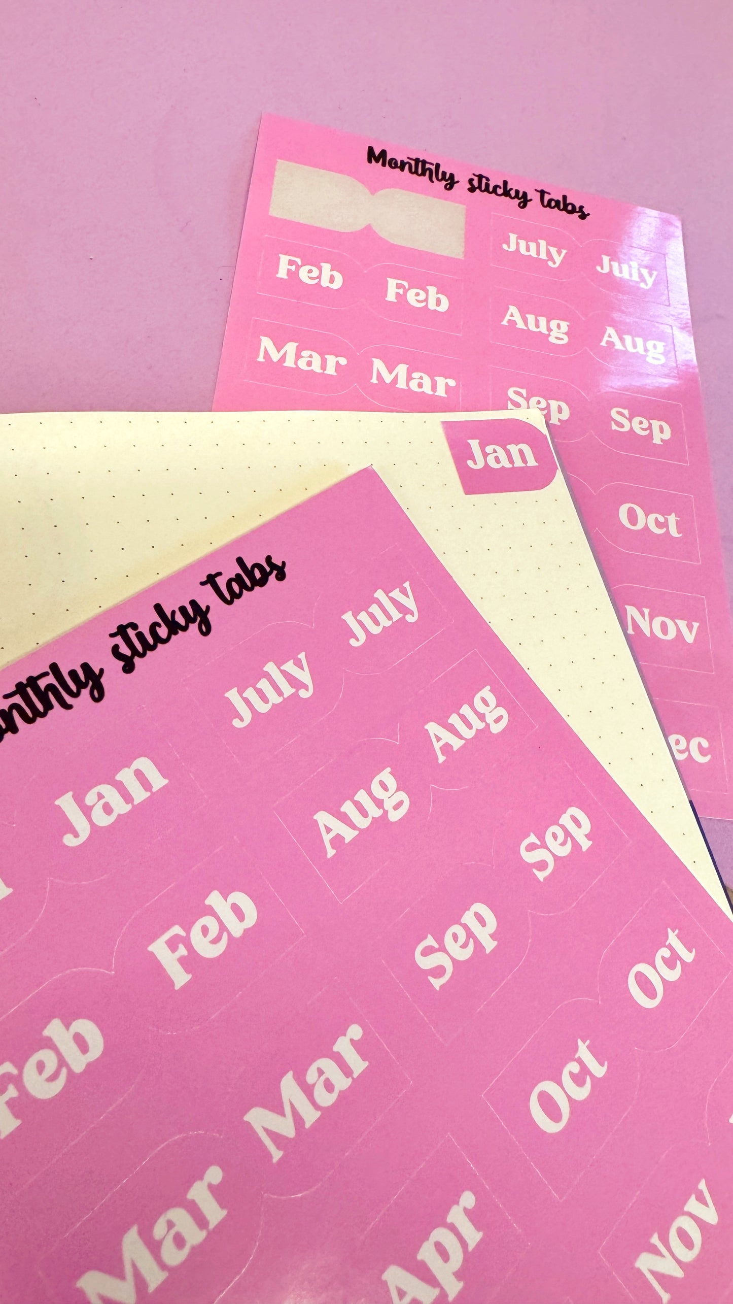 Monthly Sticky Tabs