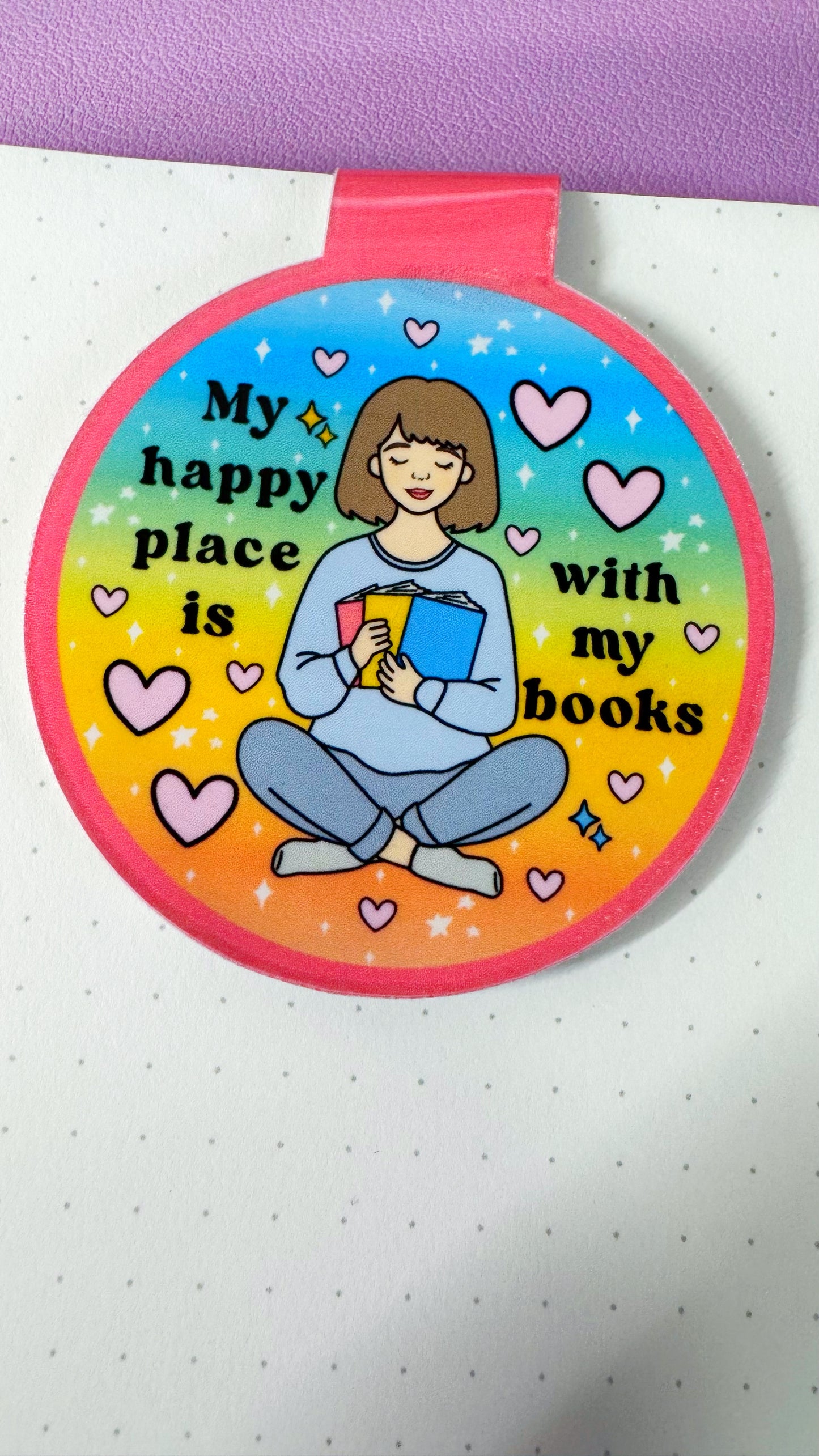 Happy Place Magnetic Bookmark