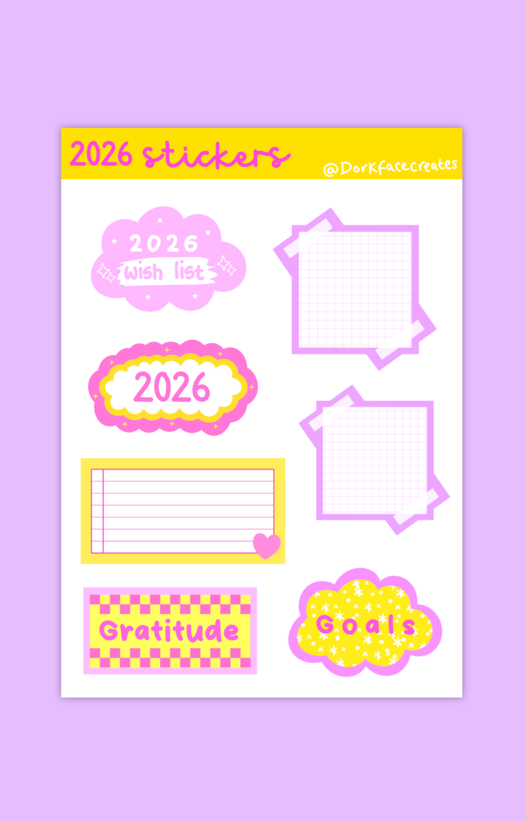 2026 Journal Stickers