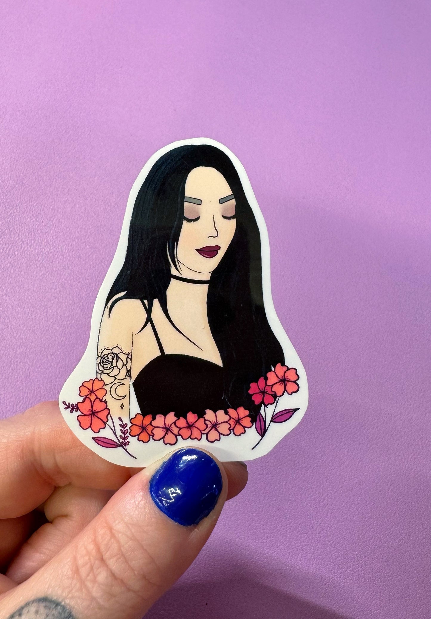 Flower Lady Sticker