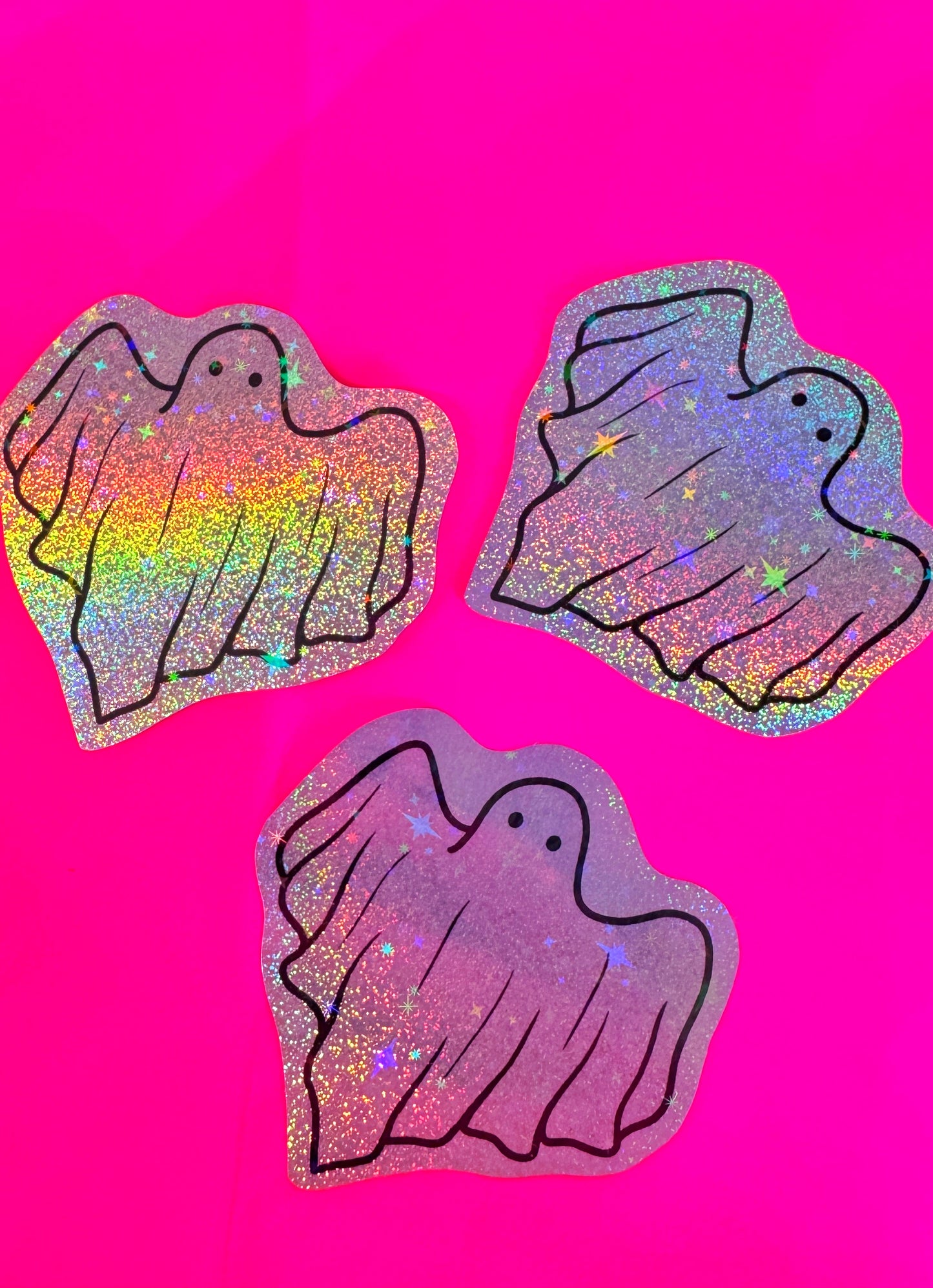 Holo Glitter Ghost Sticker