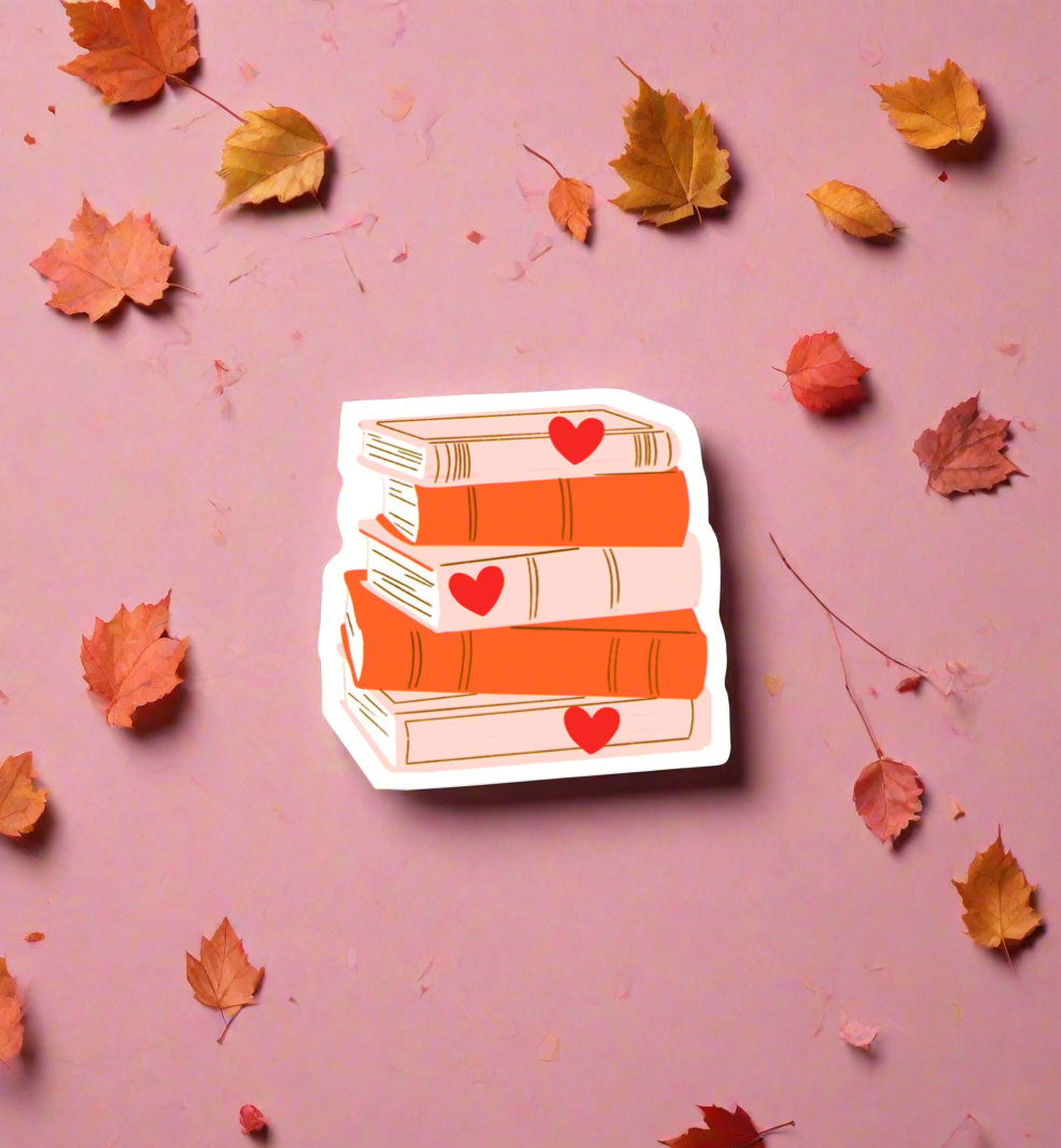 Book Pile Sticker