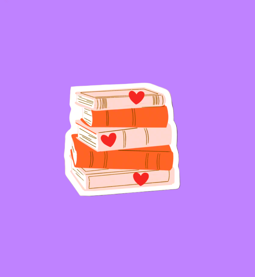 Book Pile Sticker