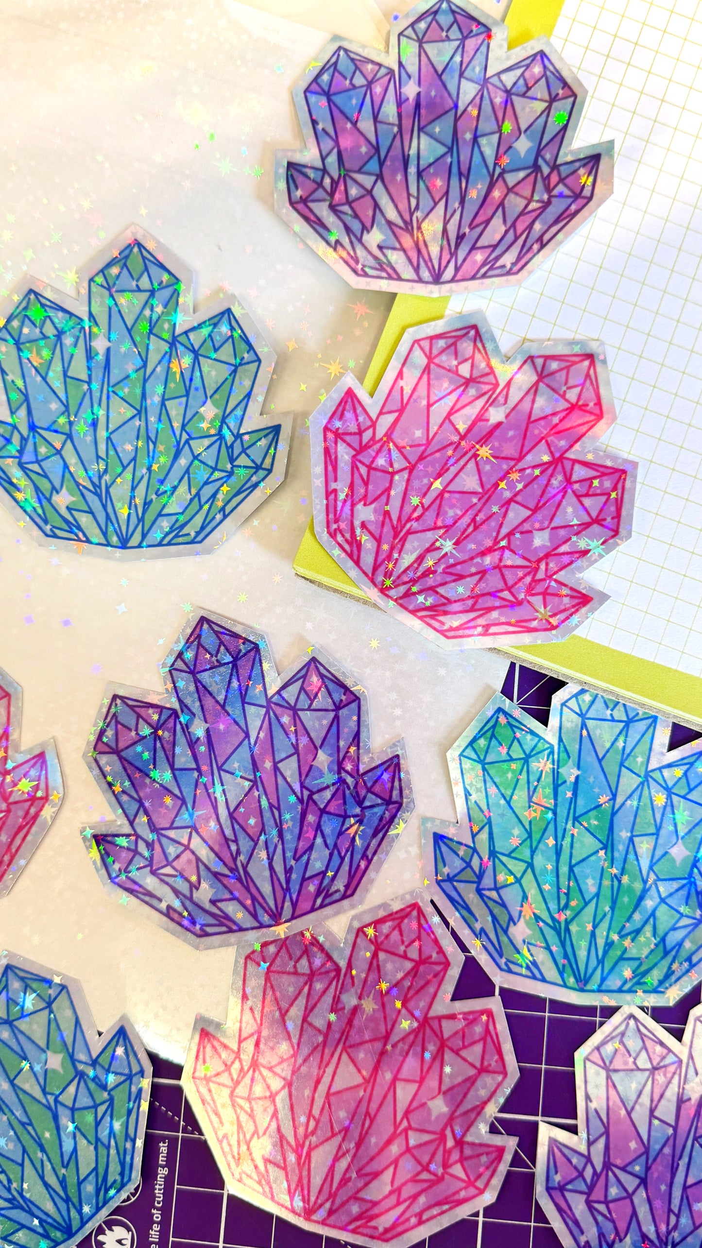 Glitter Crystal Stickers