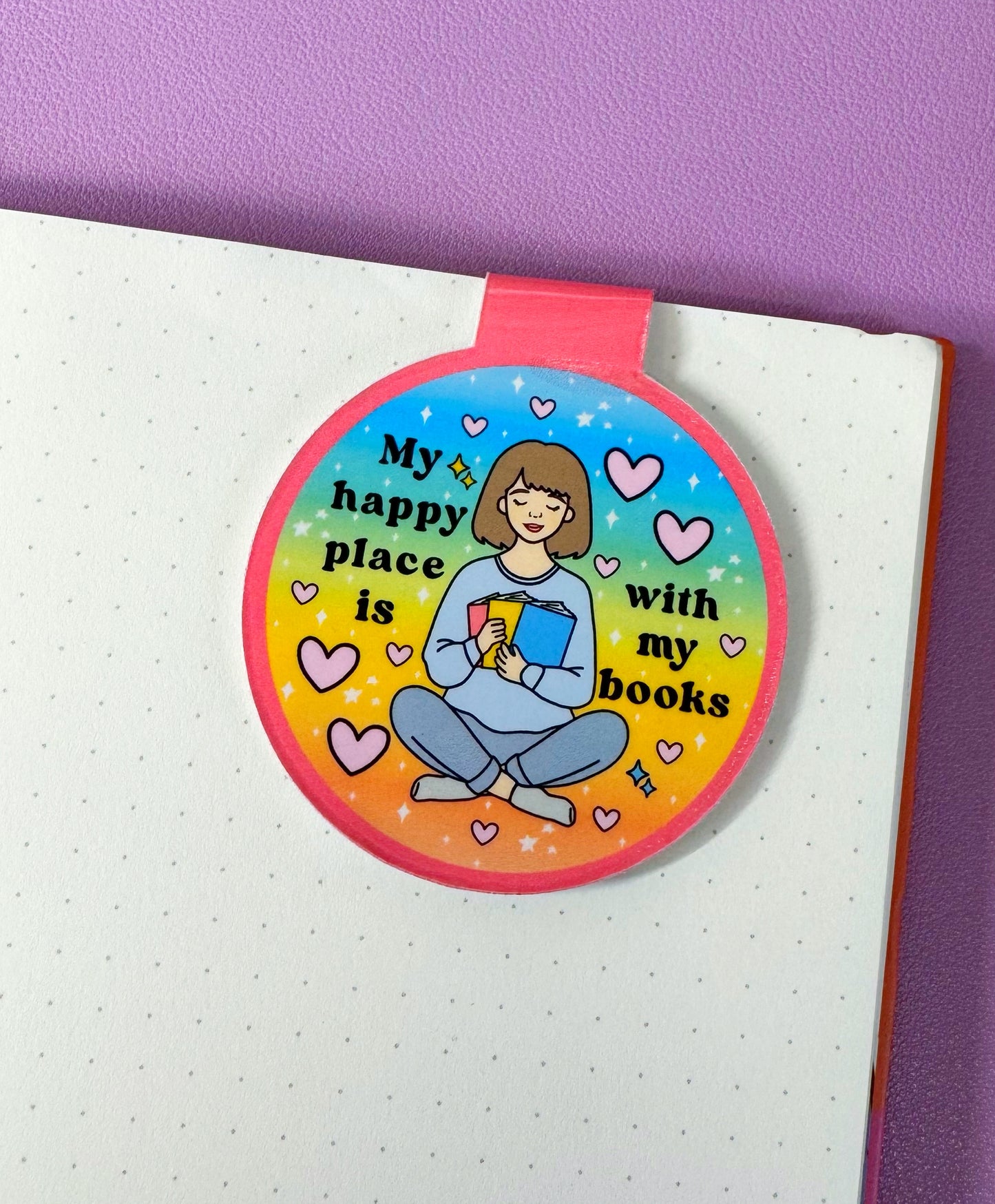 Happy Place Magnetic Bookmark