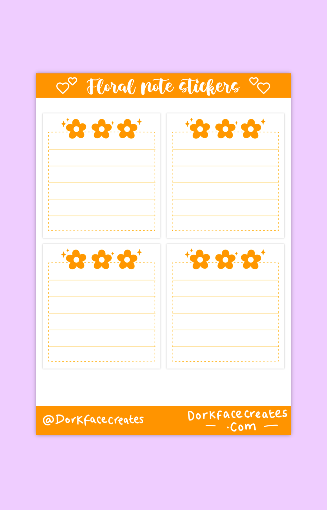 Floral Note Stickers