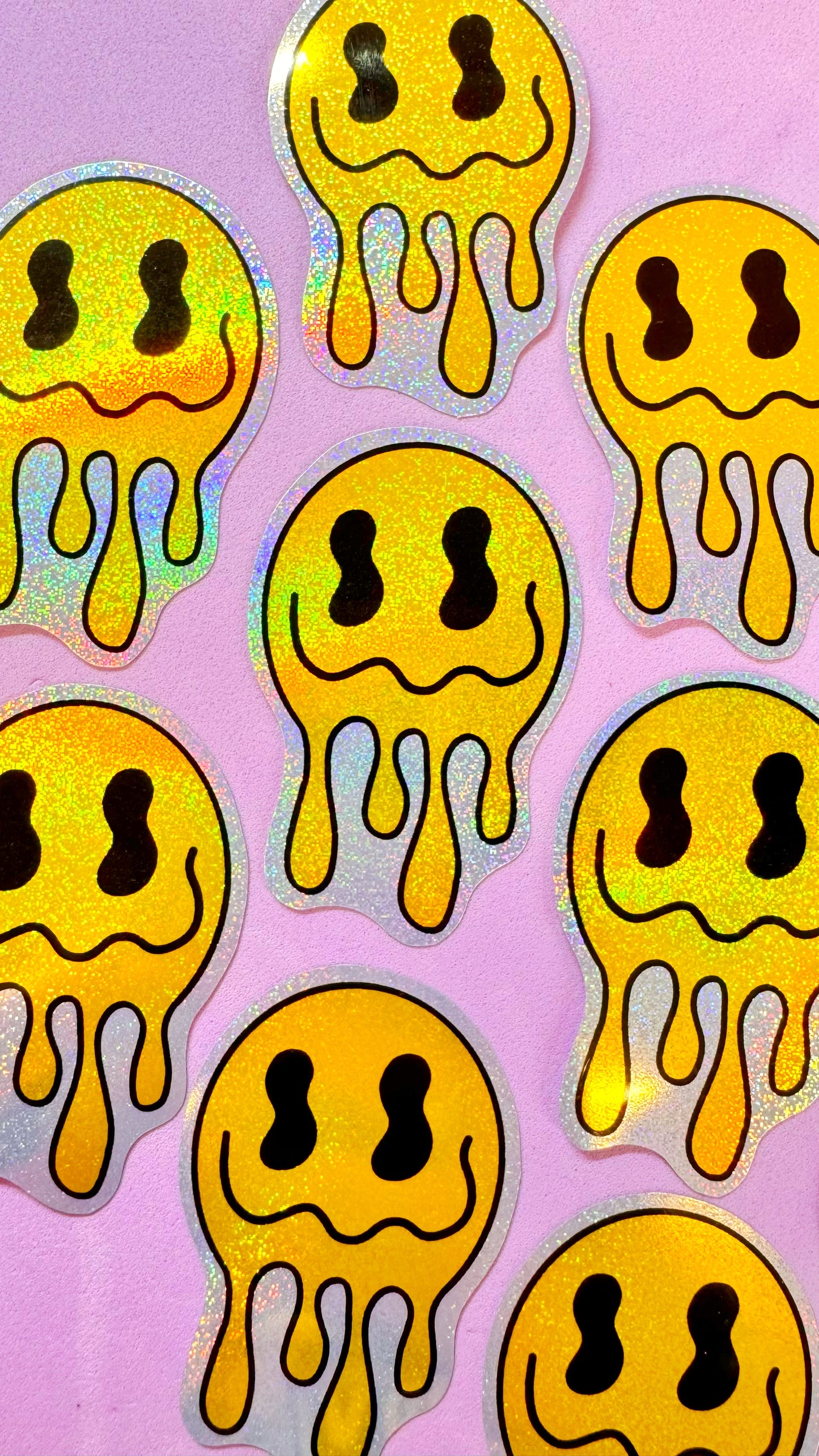 Glitter Smiley Sticker