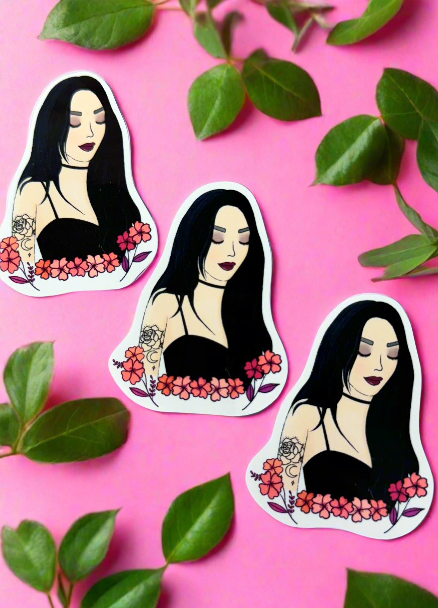 Flower Lady Sticker