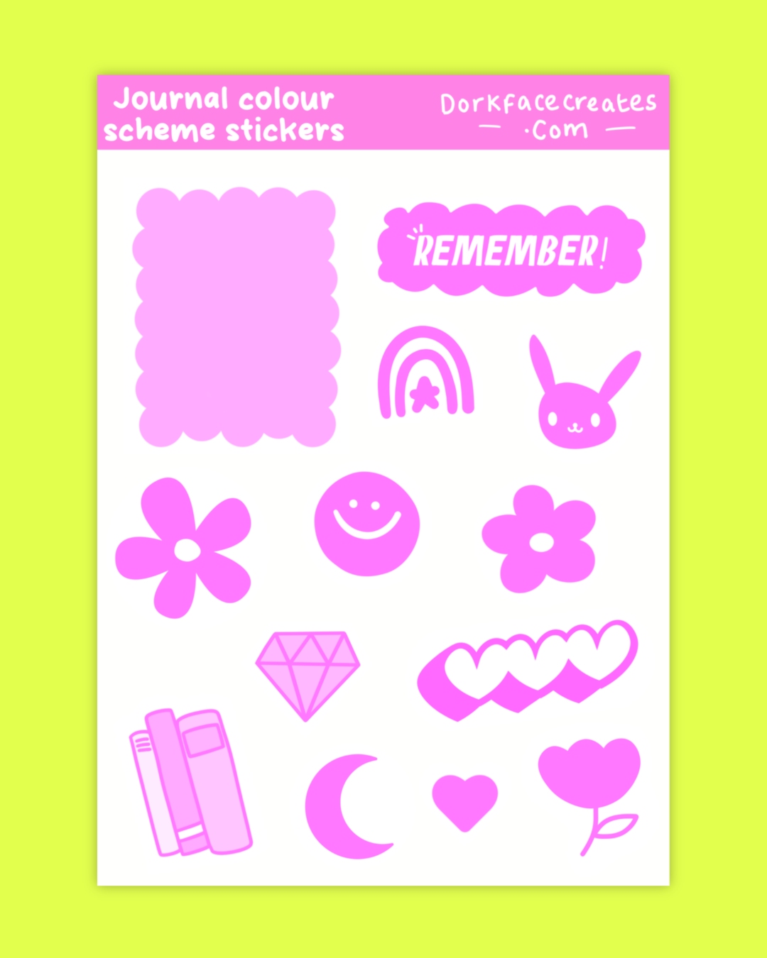 Journal Colour Theme Stickers