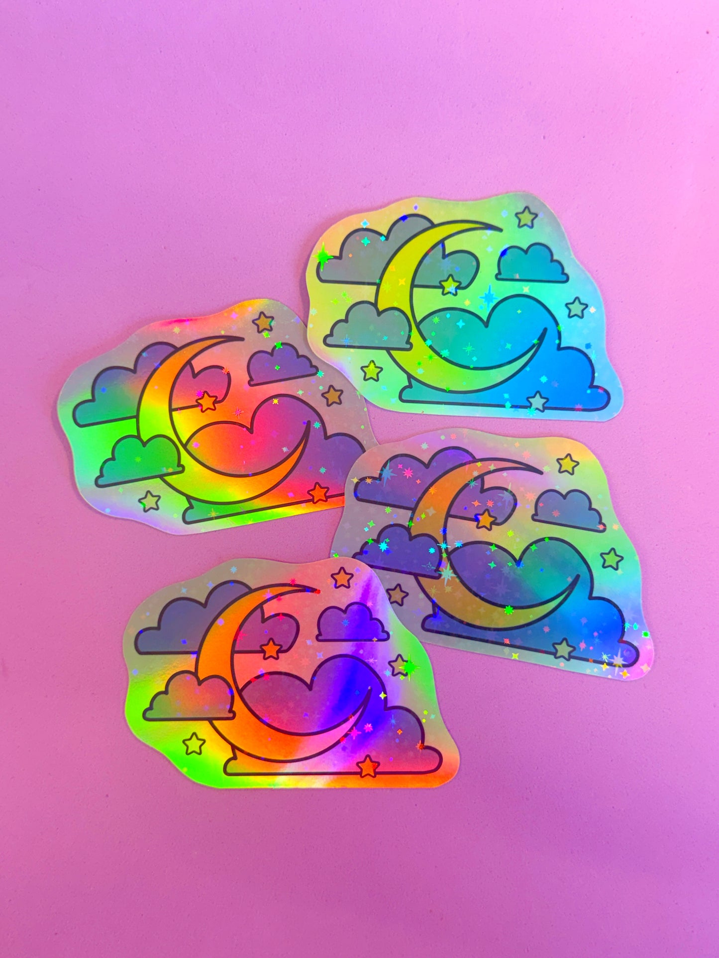Holographic Moon Sticker