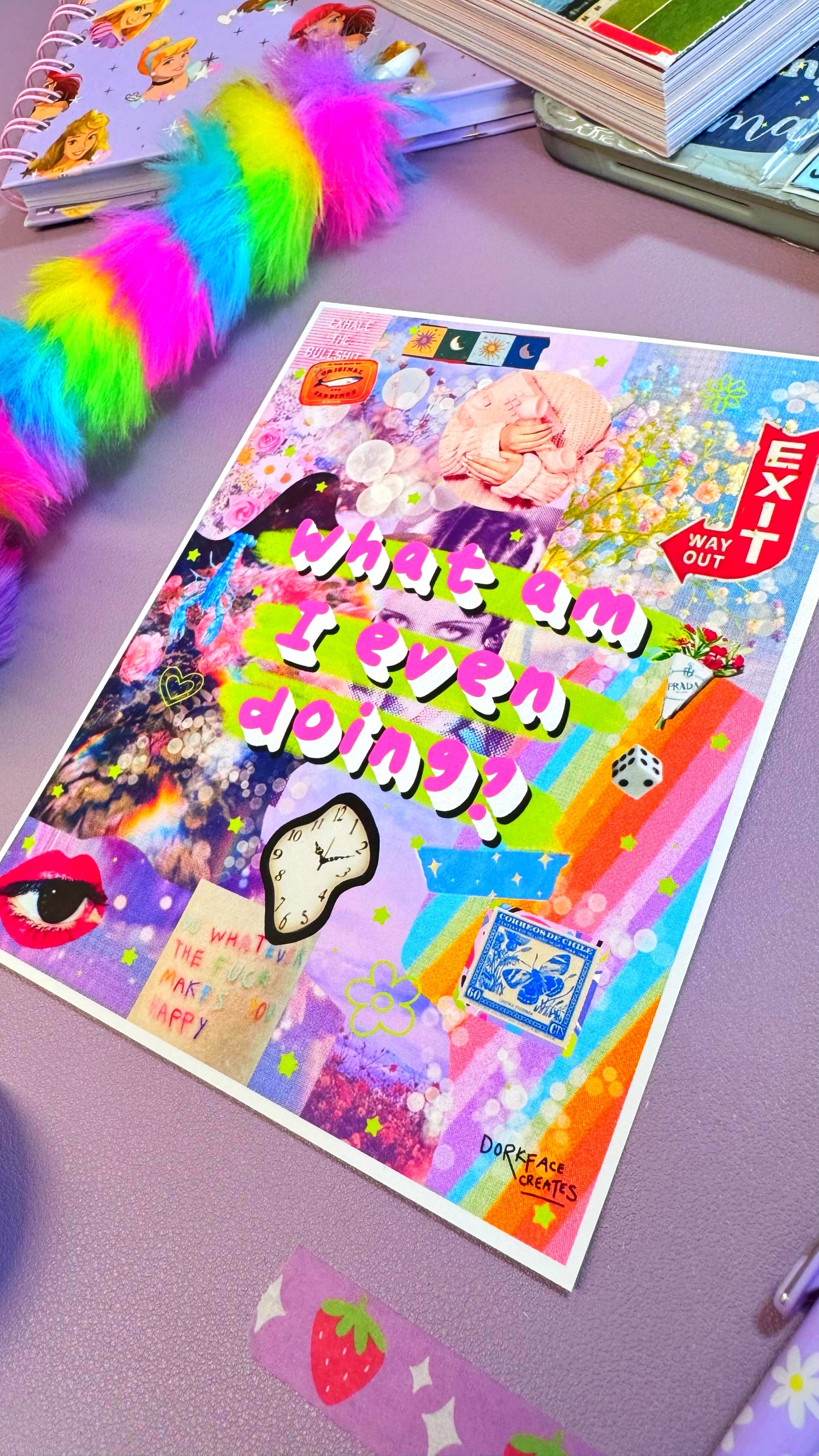 What Am I Even Doing Collage Print