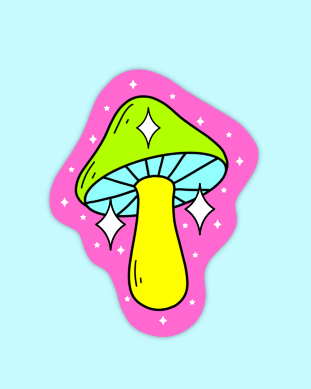Mushroom Glitter Sticker