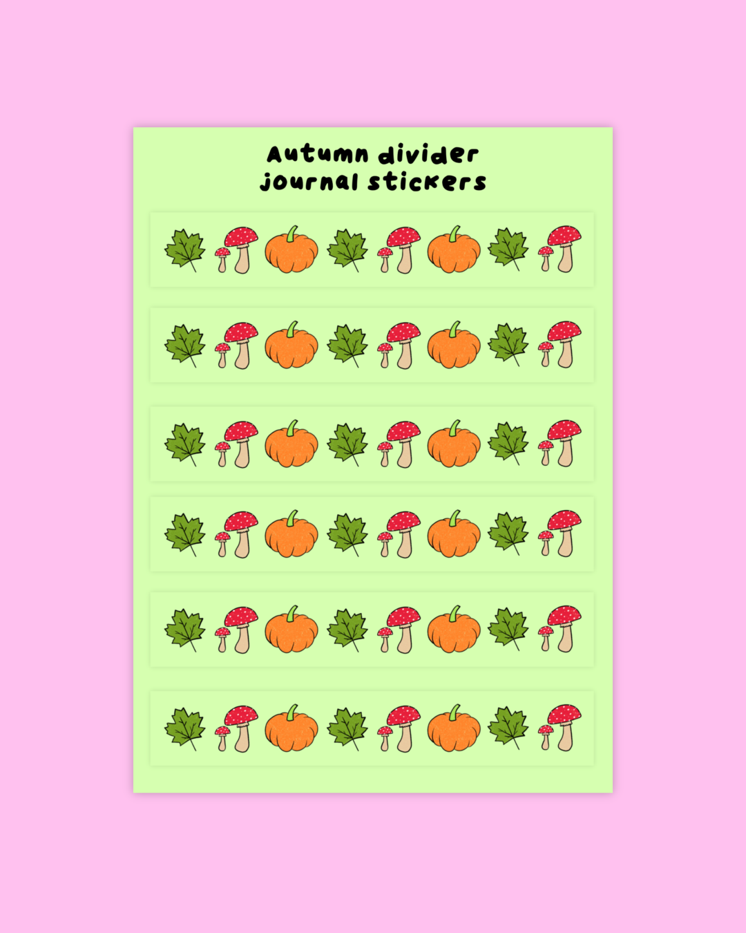 Autumn Journal Divider Stickers
