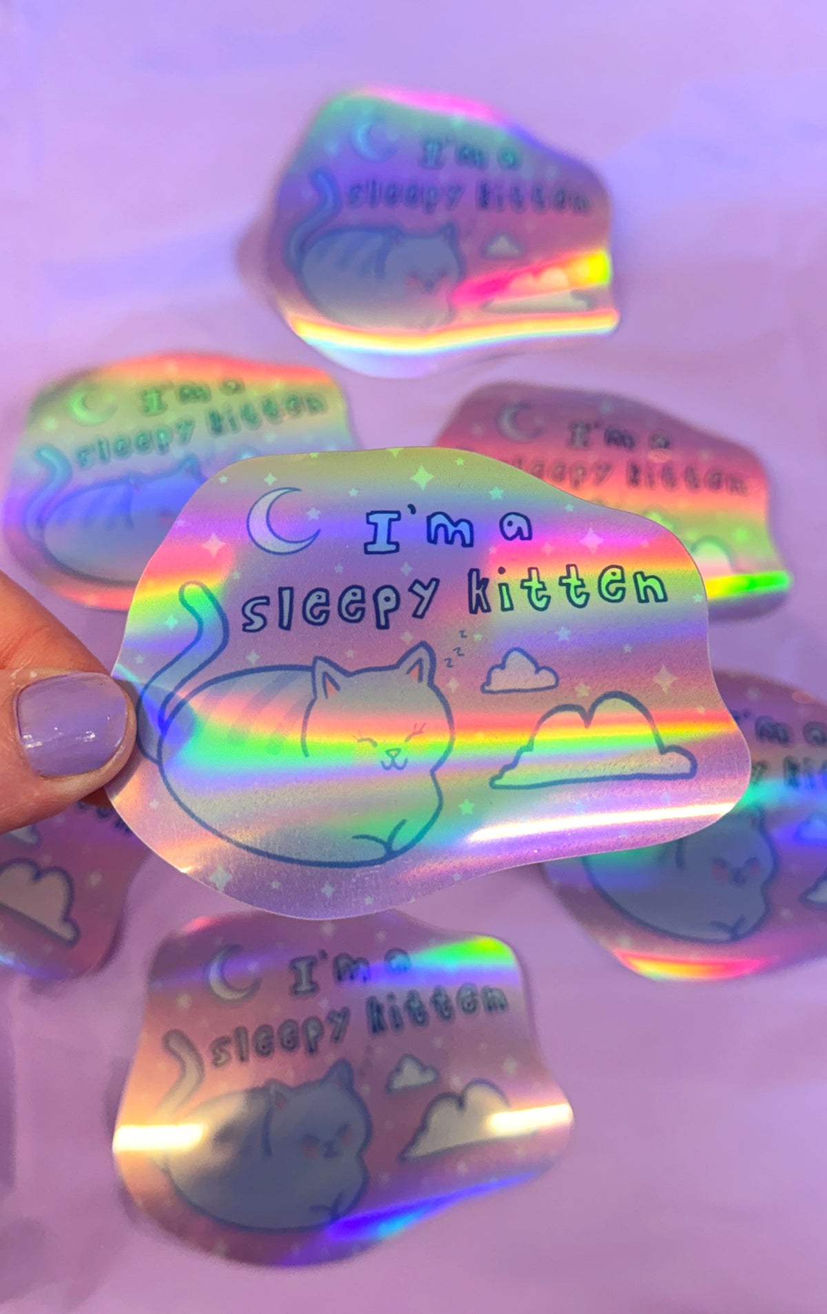Sleepy Kitty Sticker