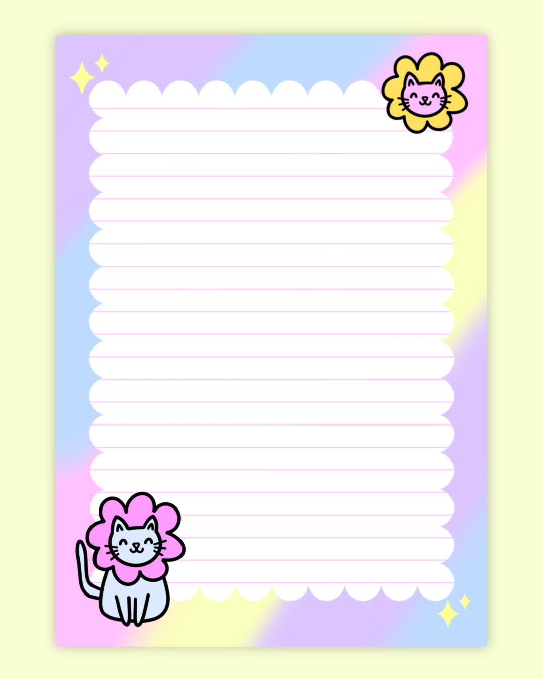 Flower Cat Notepad