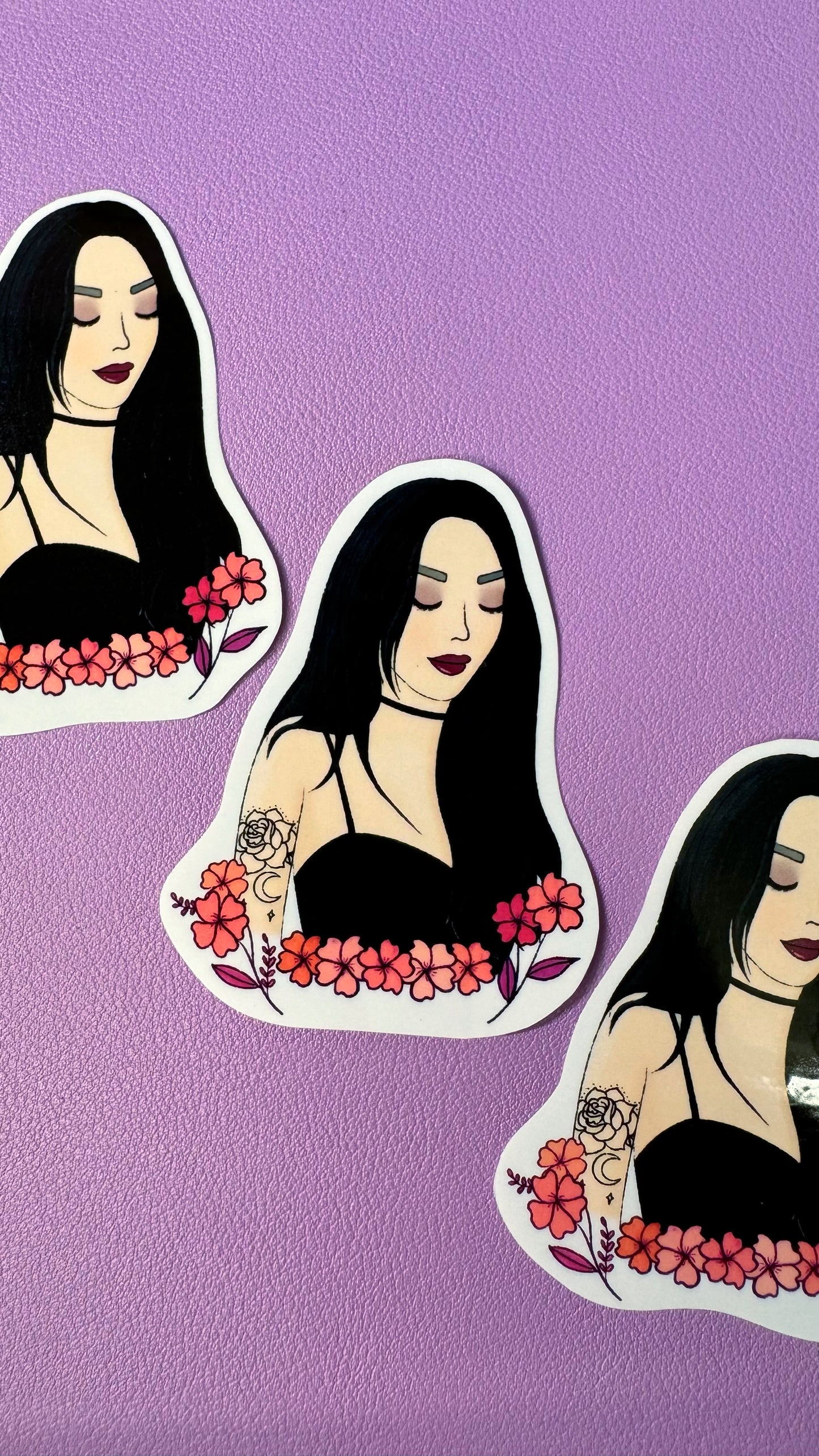 Flower Lady Sticker