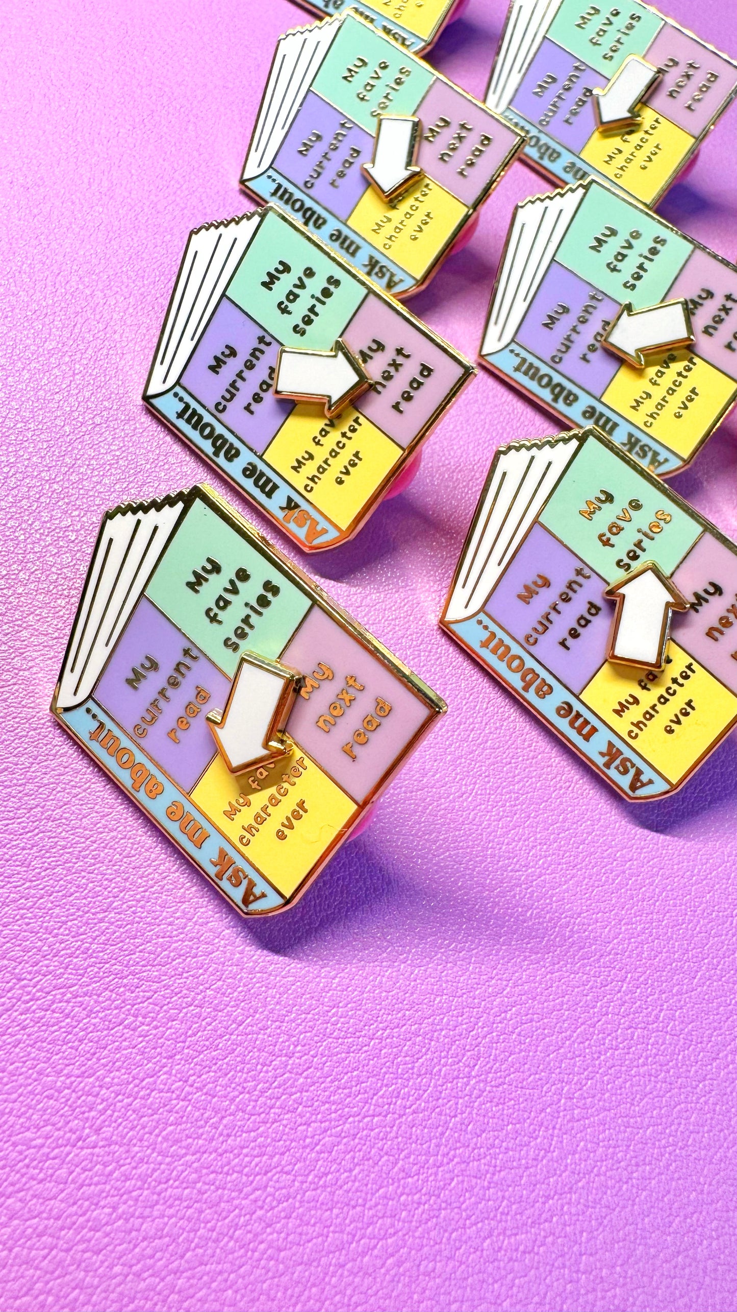 Spinning Book Enamel Pin