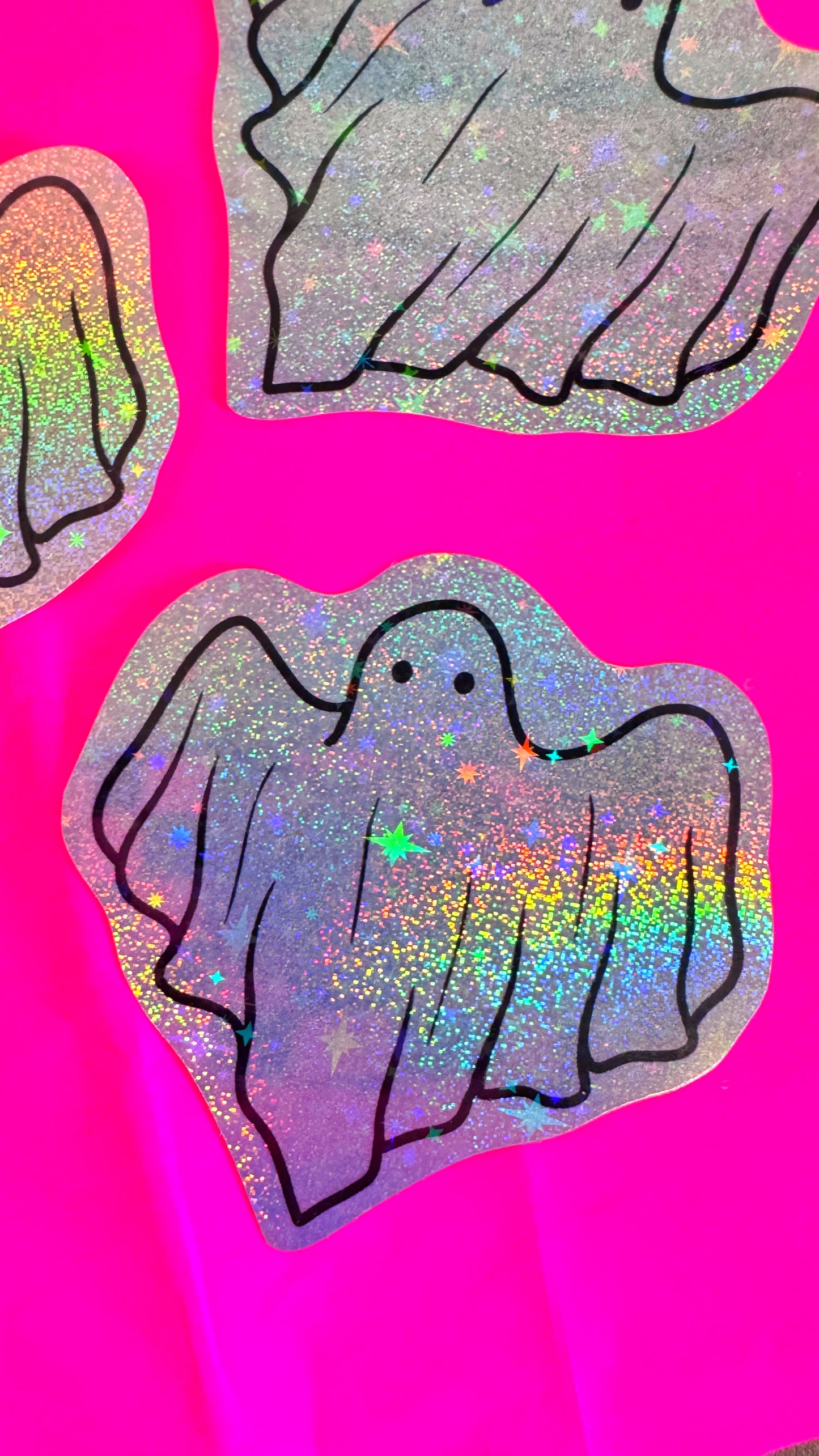 Holo Glitter Ghost Sticker