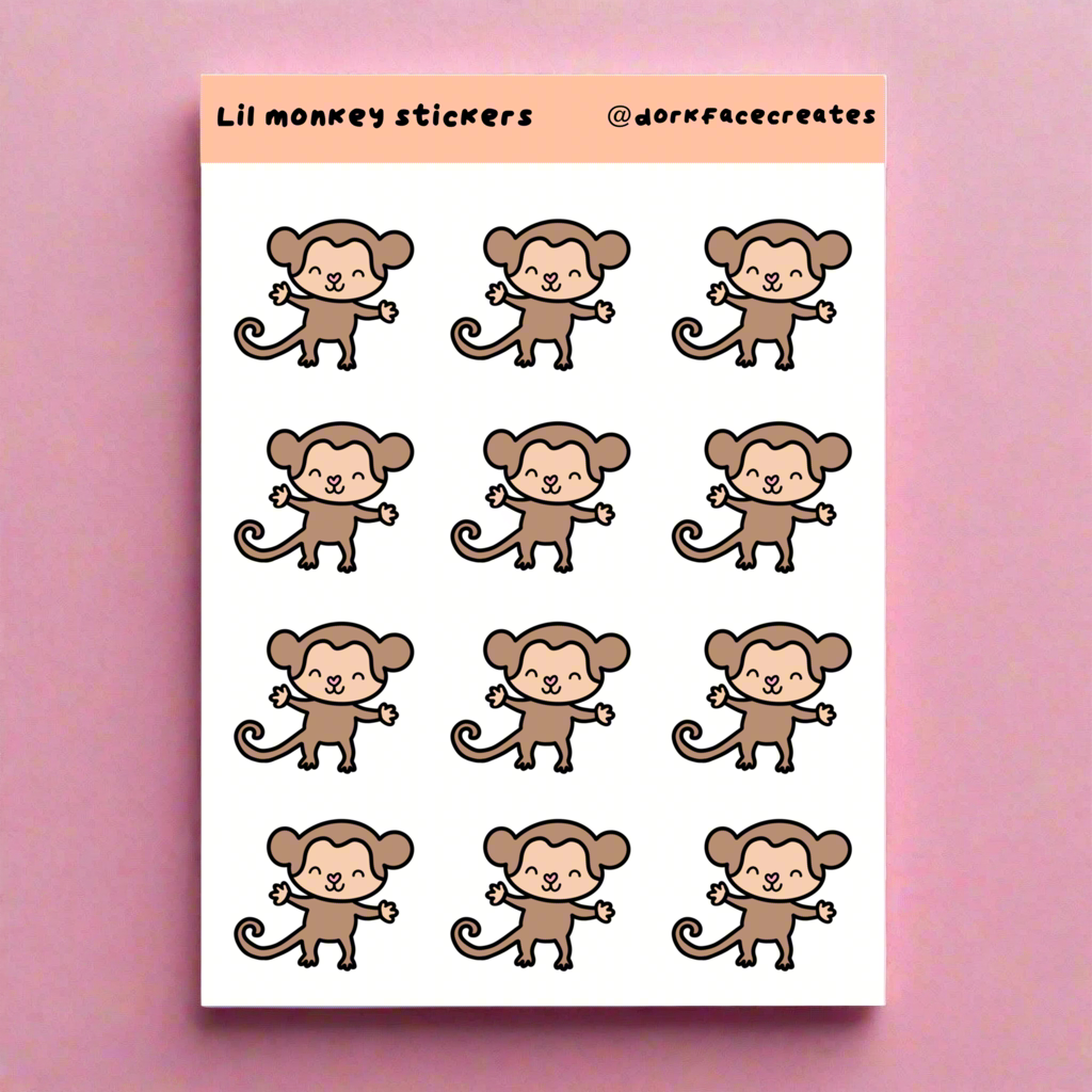 Lil Monkey Stickers