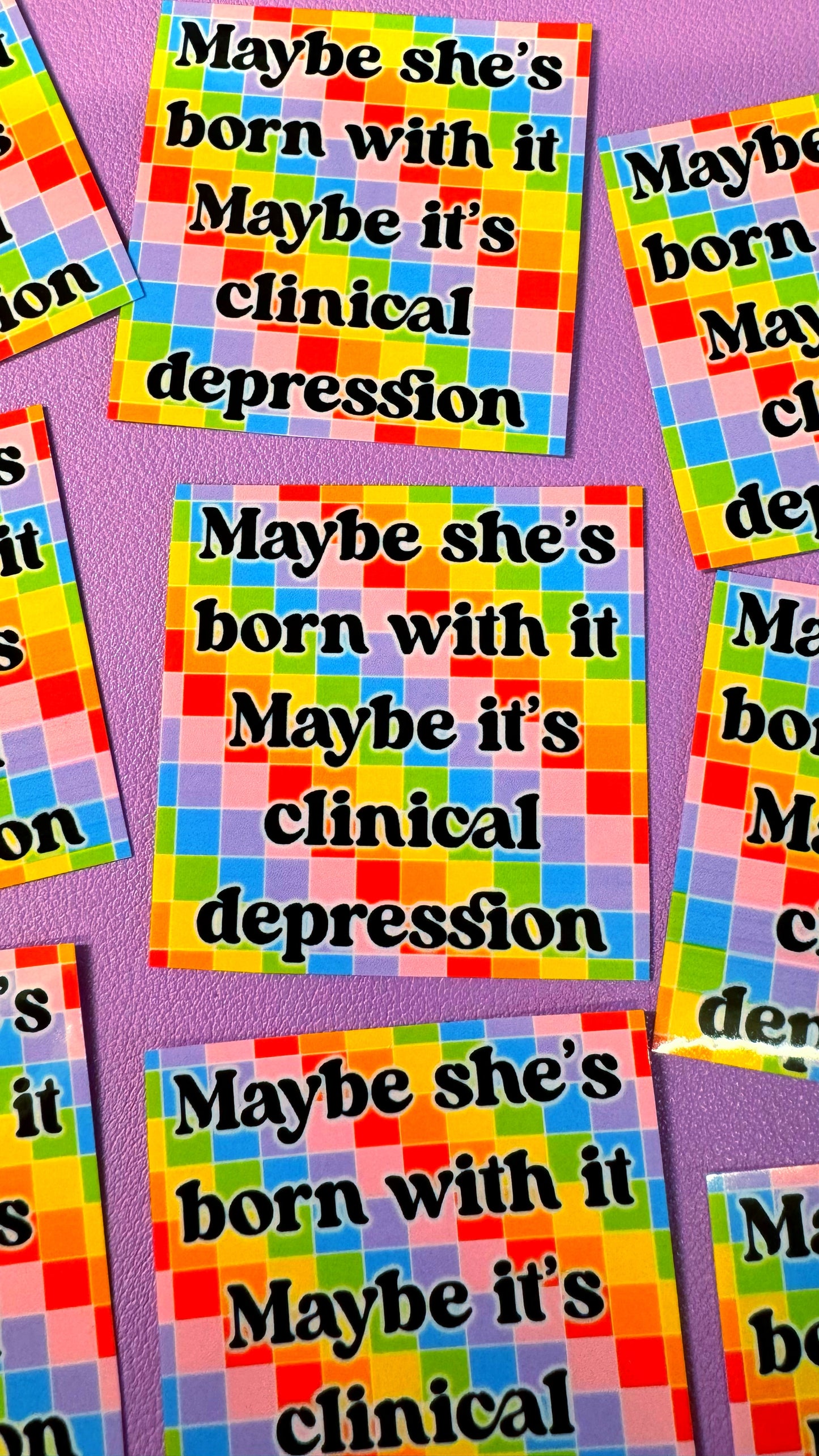 Depression Rainbow Sticker