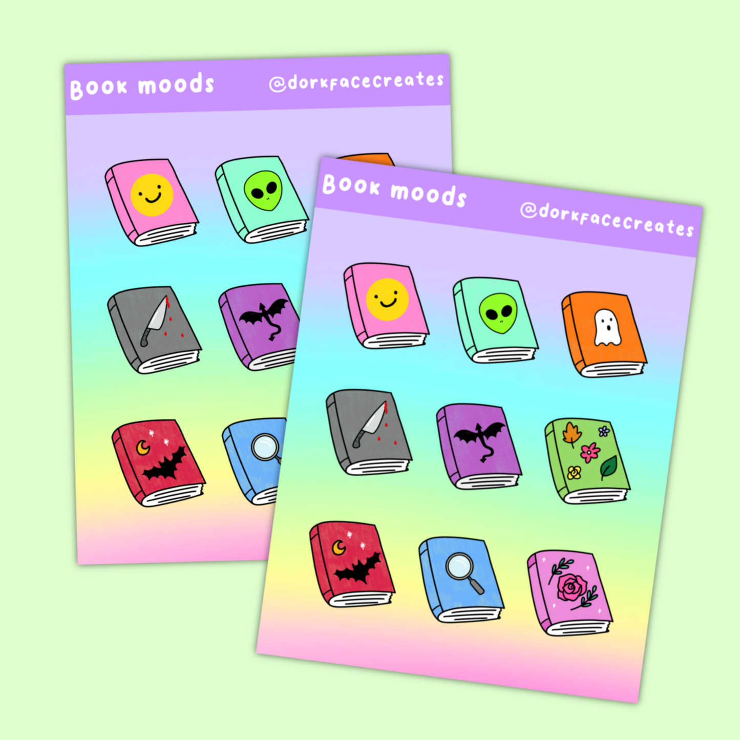 Book Moods Sticker sheet