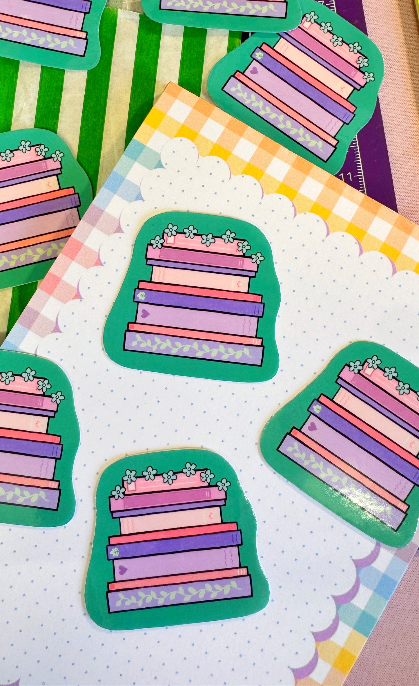 Book Pile Sticker