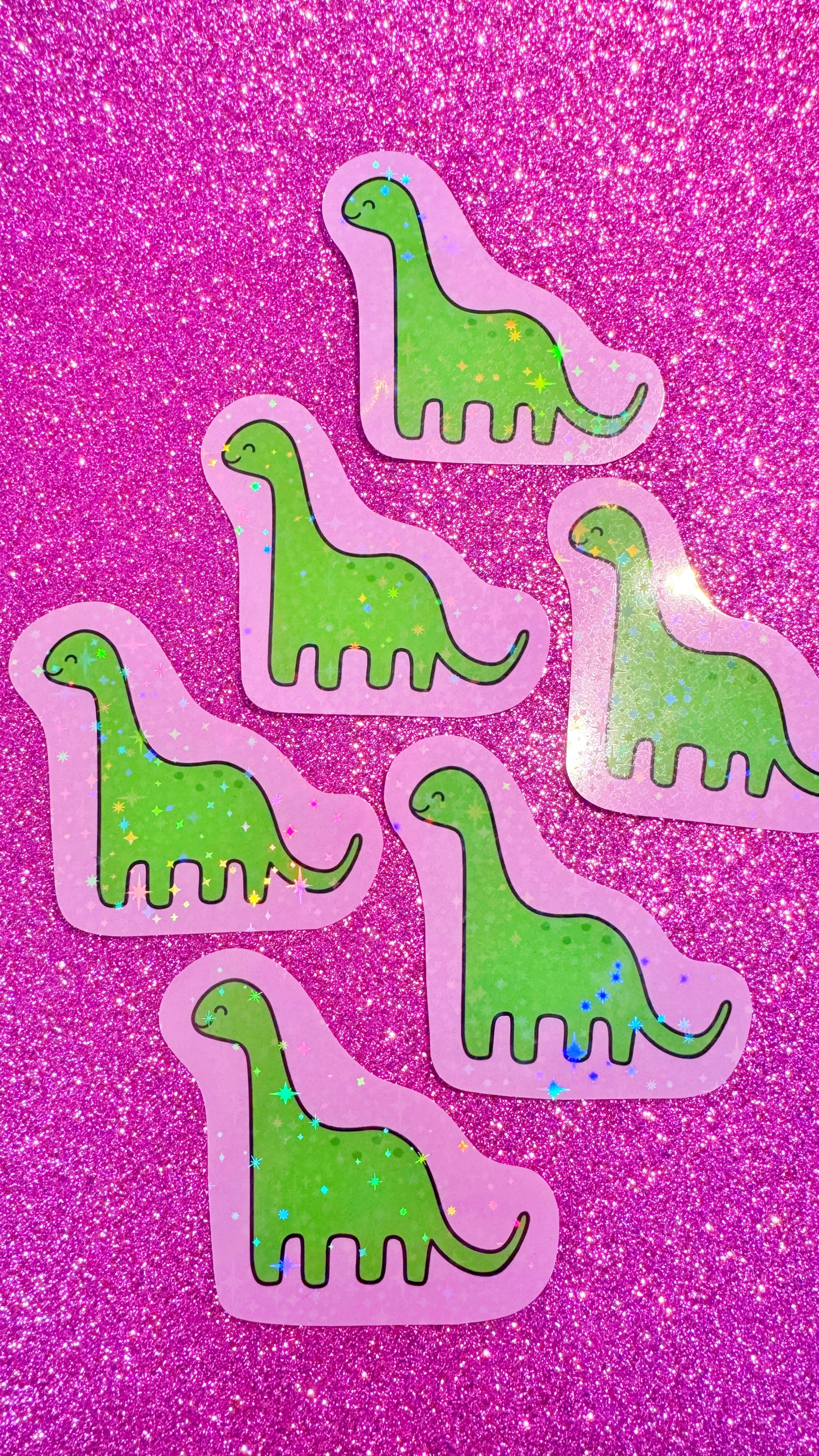 Glitter Dino Sticker