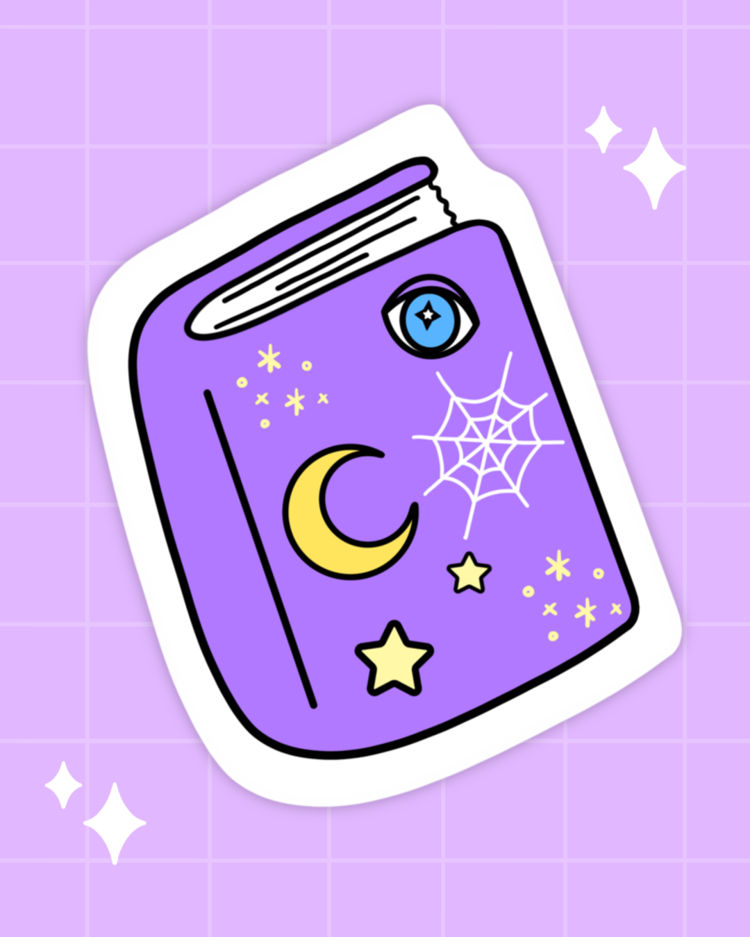 Witchy Book Sticker