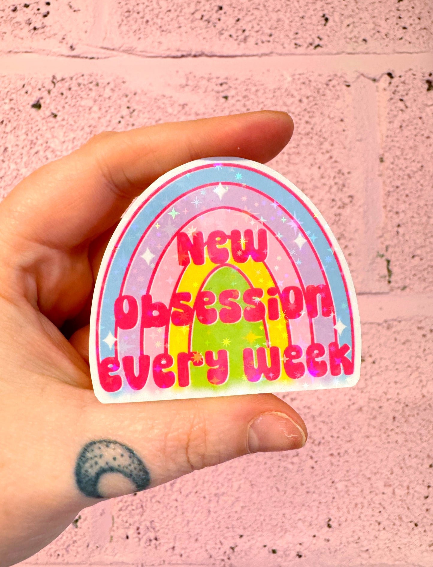 New Obsession Glitter Sticker